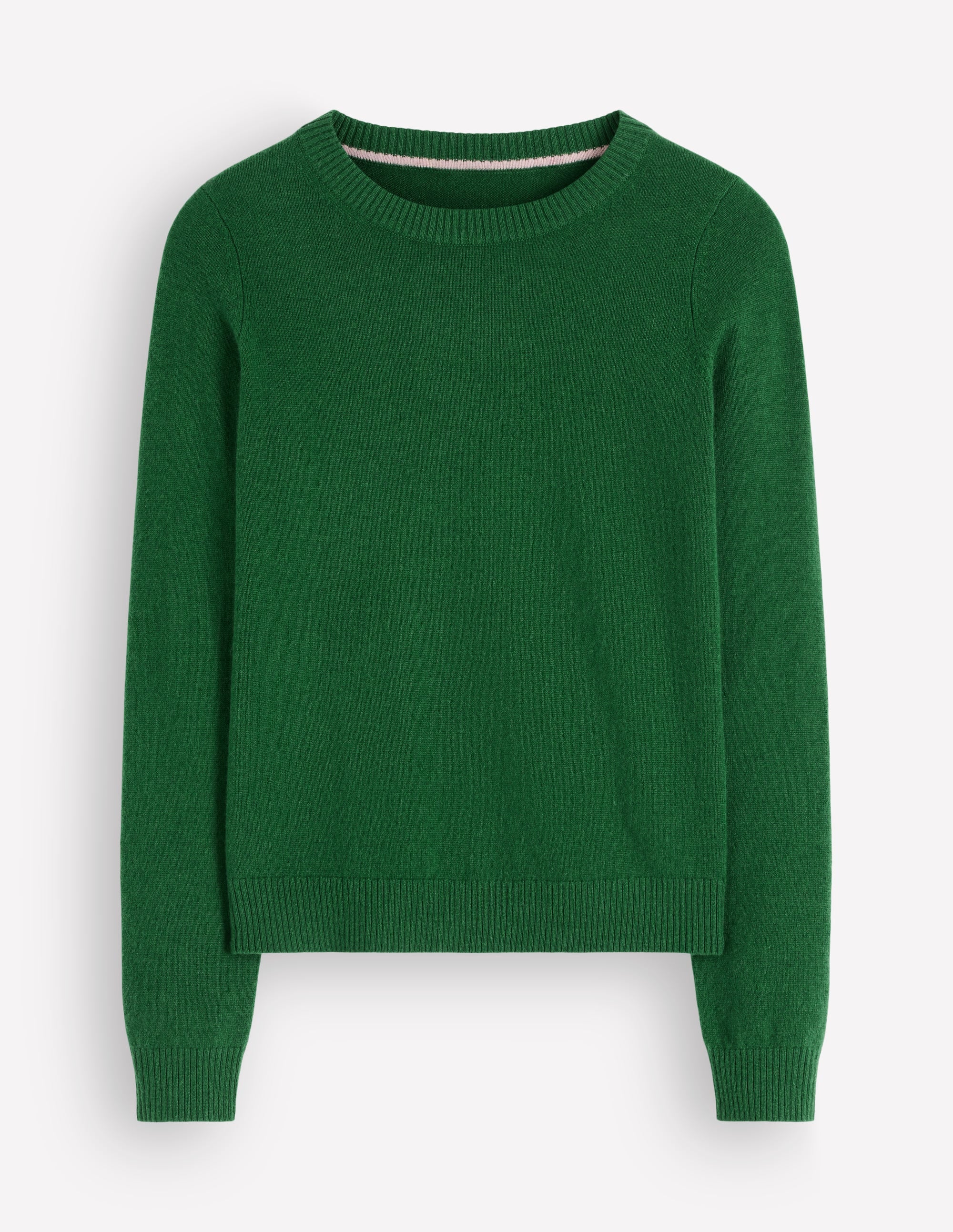 Elsie Cashmere Crew Jumper-Fresh Green - Image 4