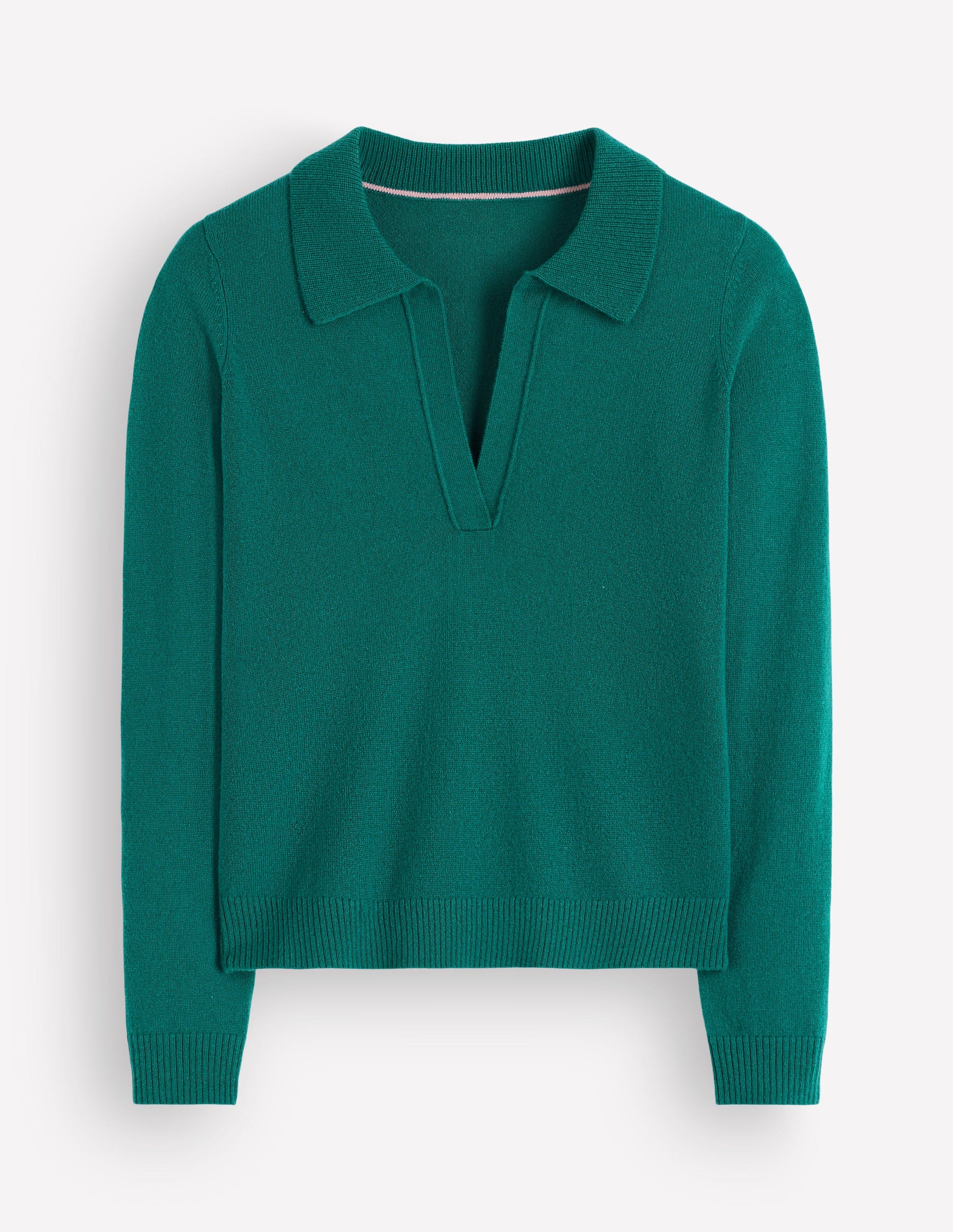 Elsie Cashmere Henley Jumper-Deep Sea Depths-6