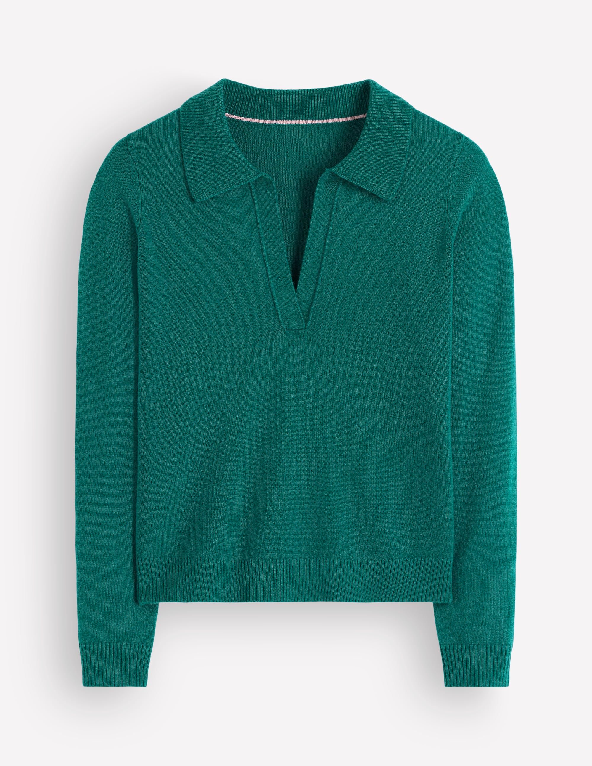 Elsie Cashmere Henley Jumper-Deep Sea Depths - Image 6