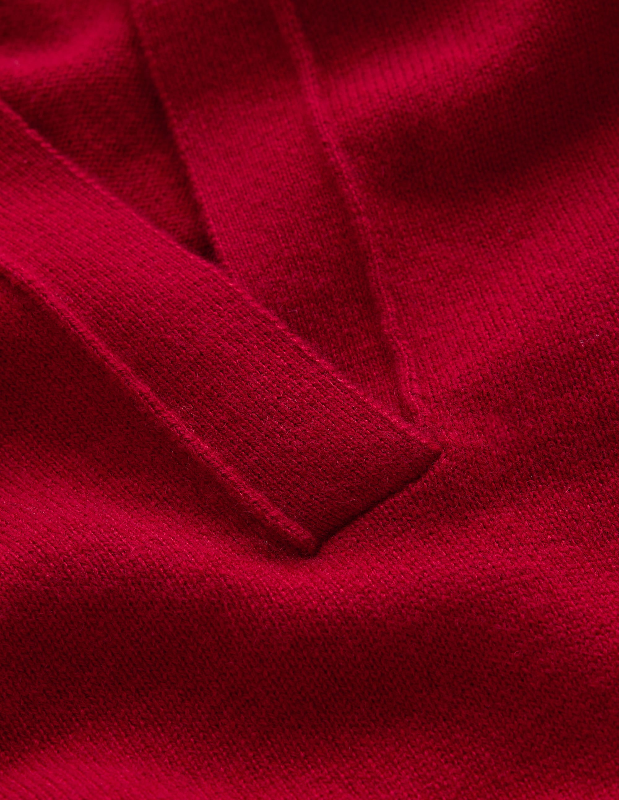 Elsie Cashmere Henley Jumper-Crimson Red - Image 7