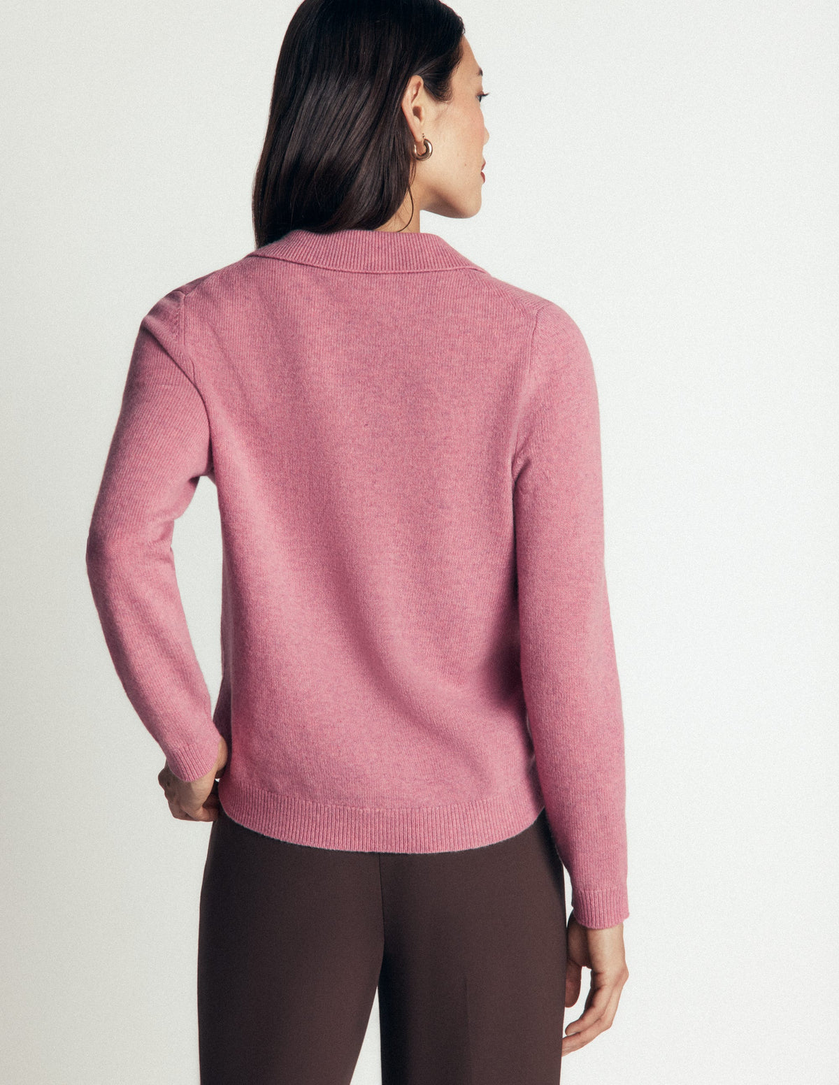 Marianne Merino Wool Jumper-Pink Heather - Image 3