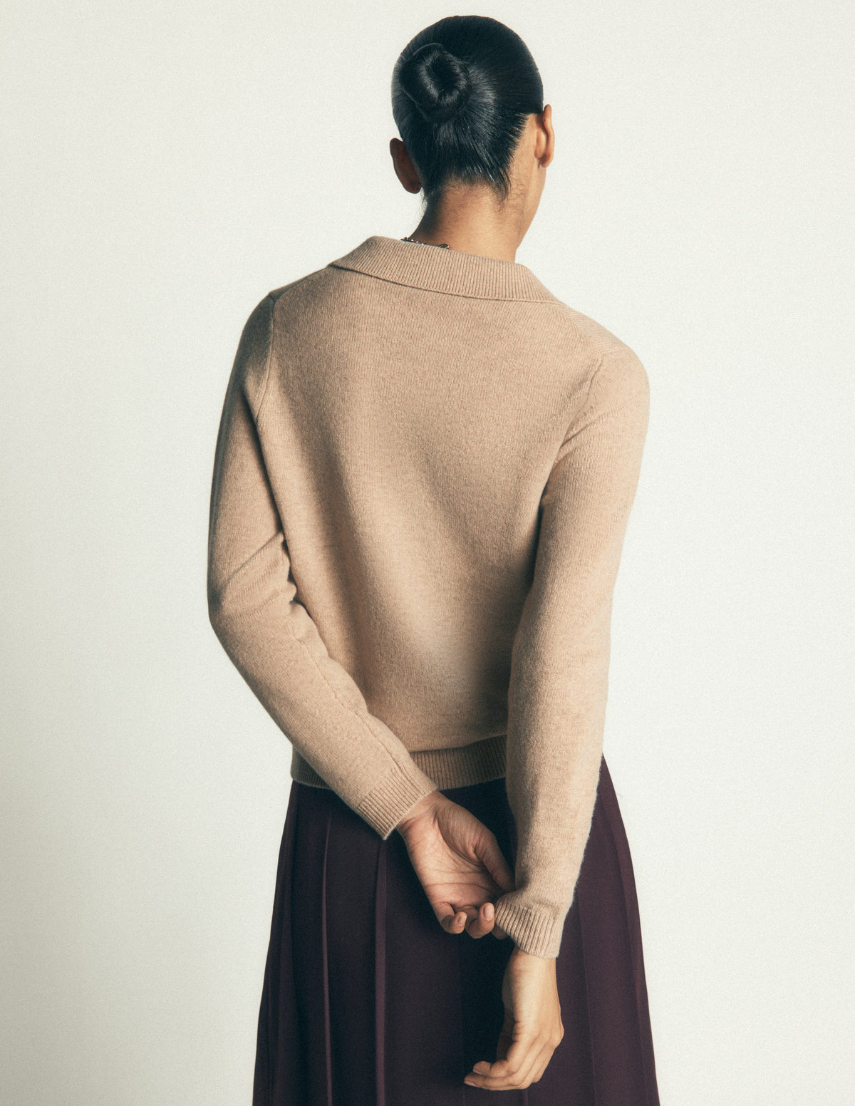 Marianne Merino Wool Jumper-Oatmeal - Image 3