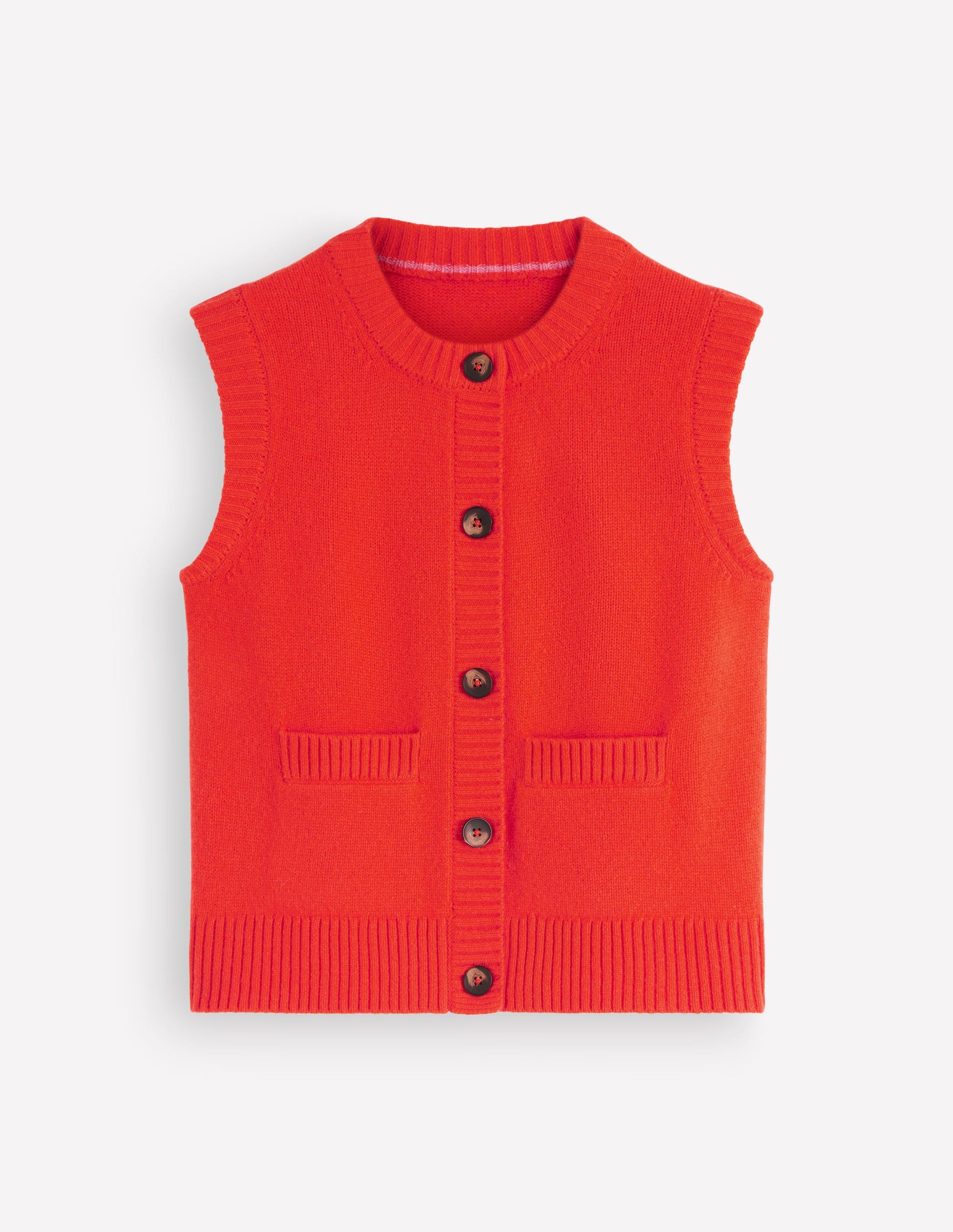 Marta Merino Wool Waistcoat-Sunset Orange-6
