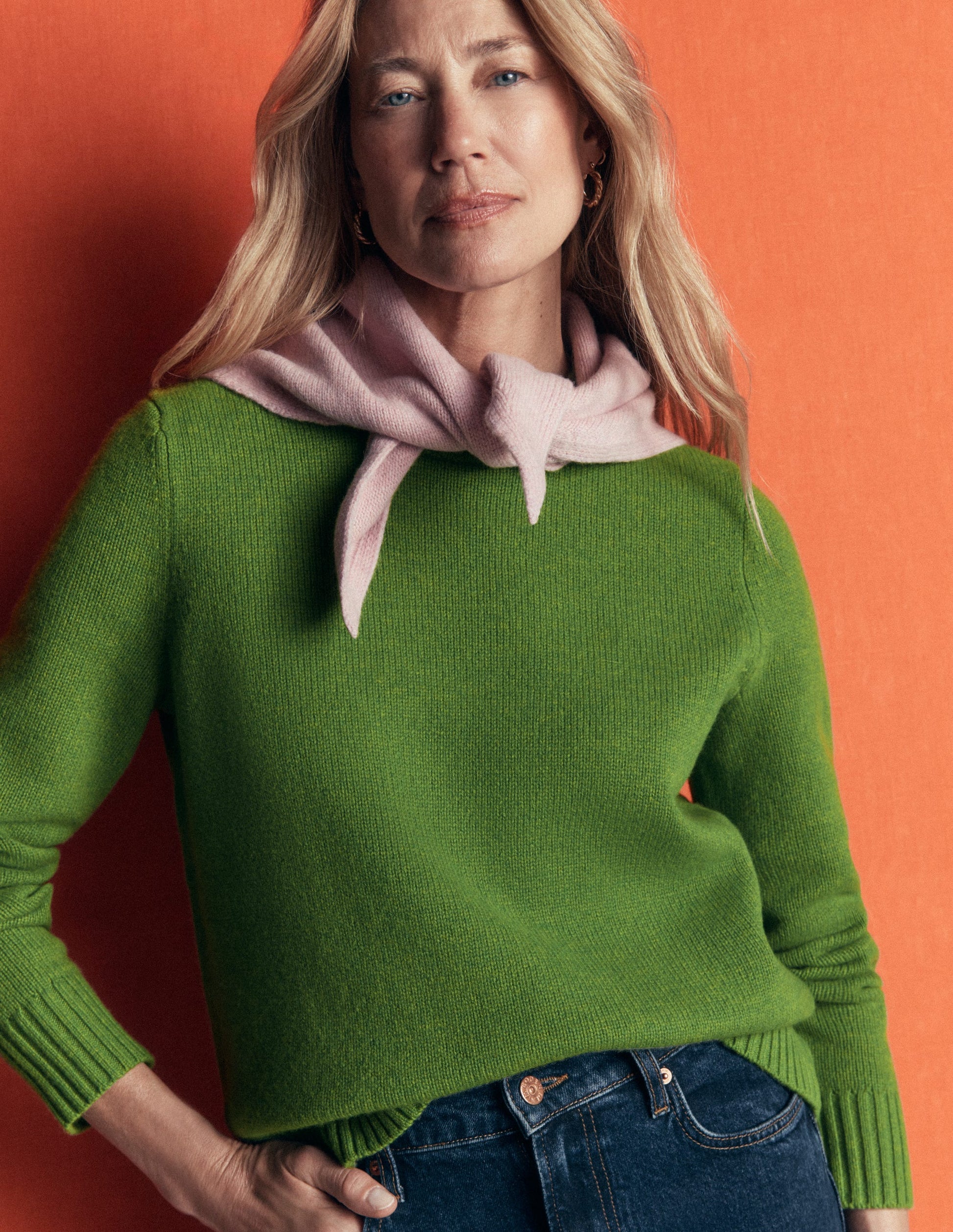 Marta Merino Wool Crew Jumper-Juicy Apple-1