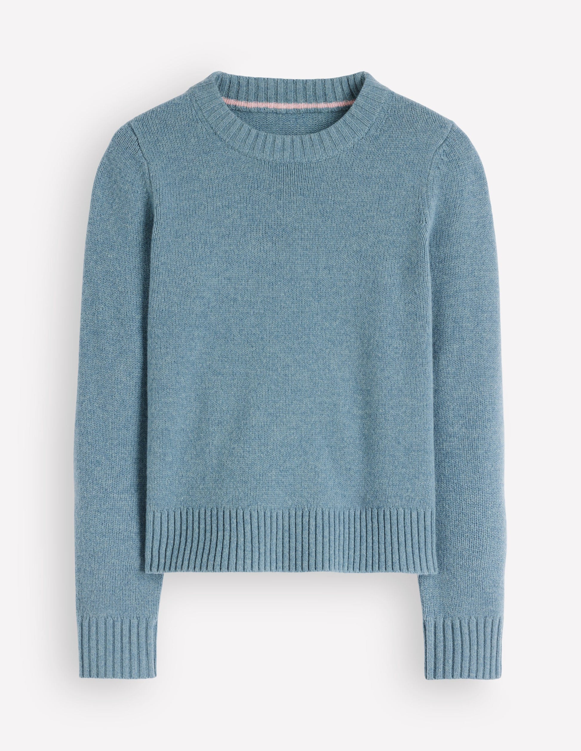 Marta Merino Wool Crew Jumper-Blue Aura-6