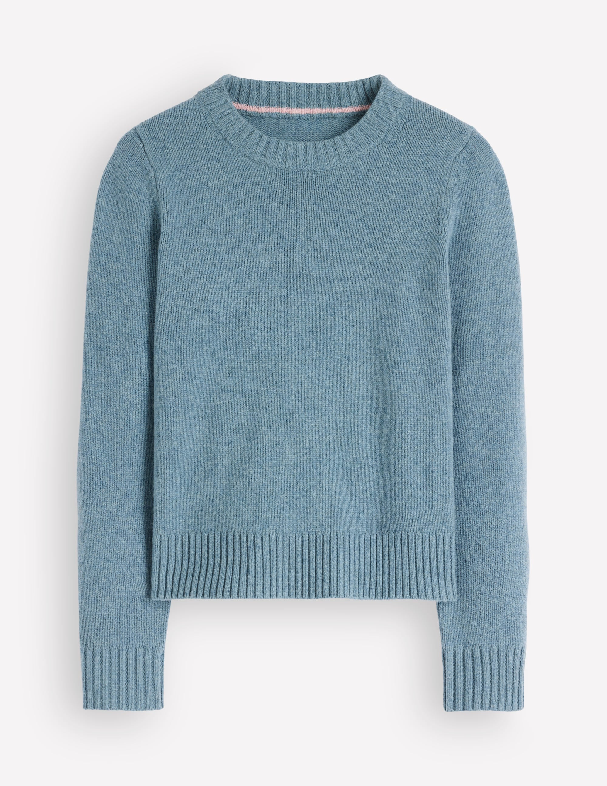Marta Merino Wool Crew Jumper-Blue Aura - Image 6