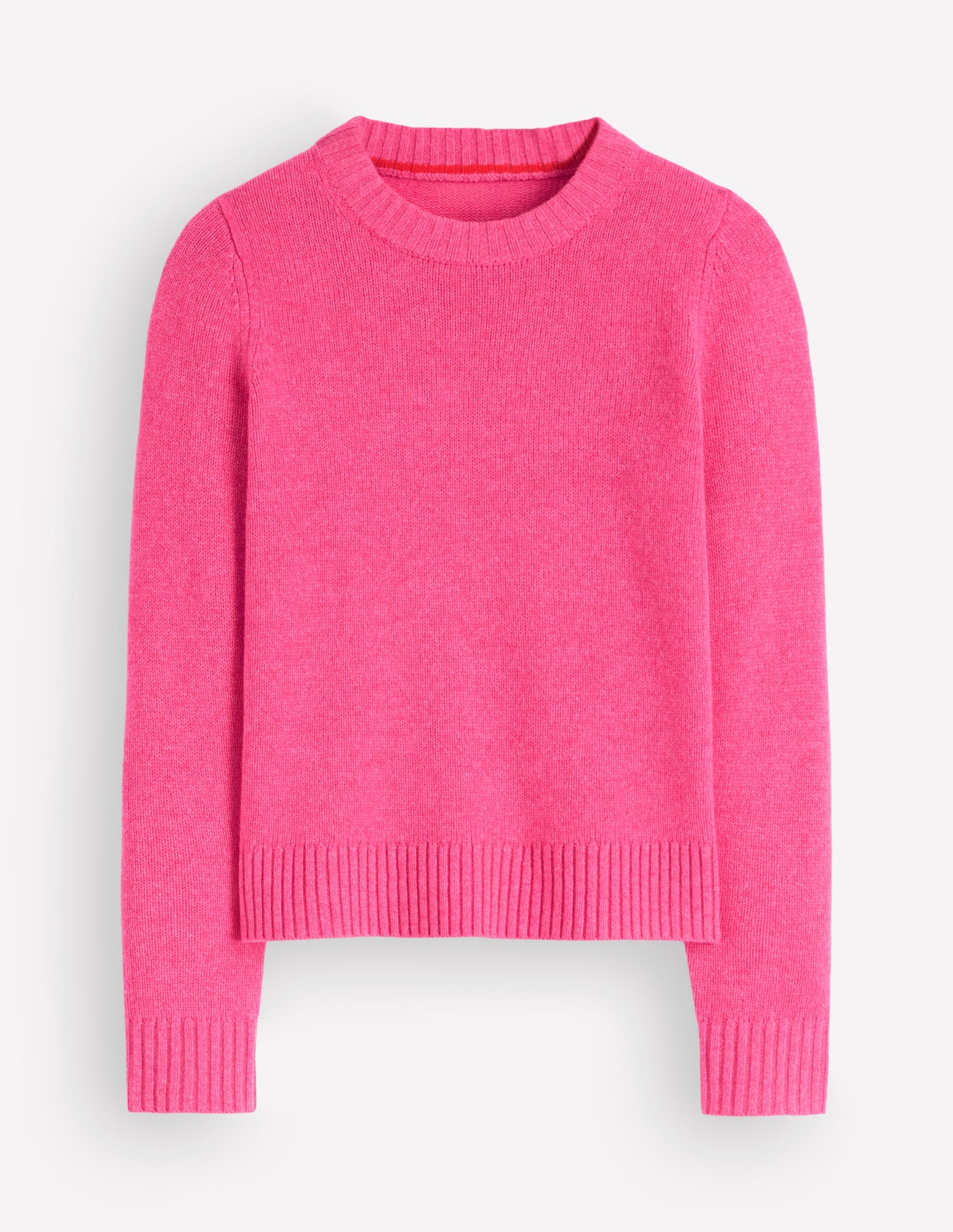 Marta Merino Wool Crew Jumper-Pink Power-6