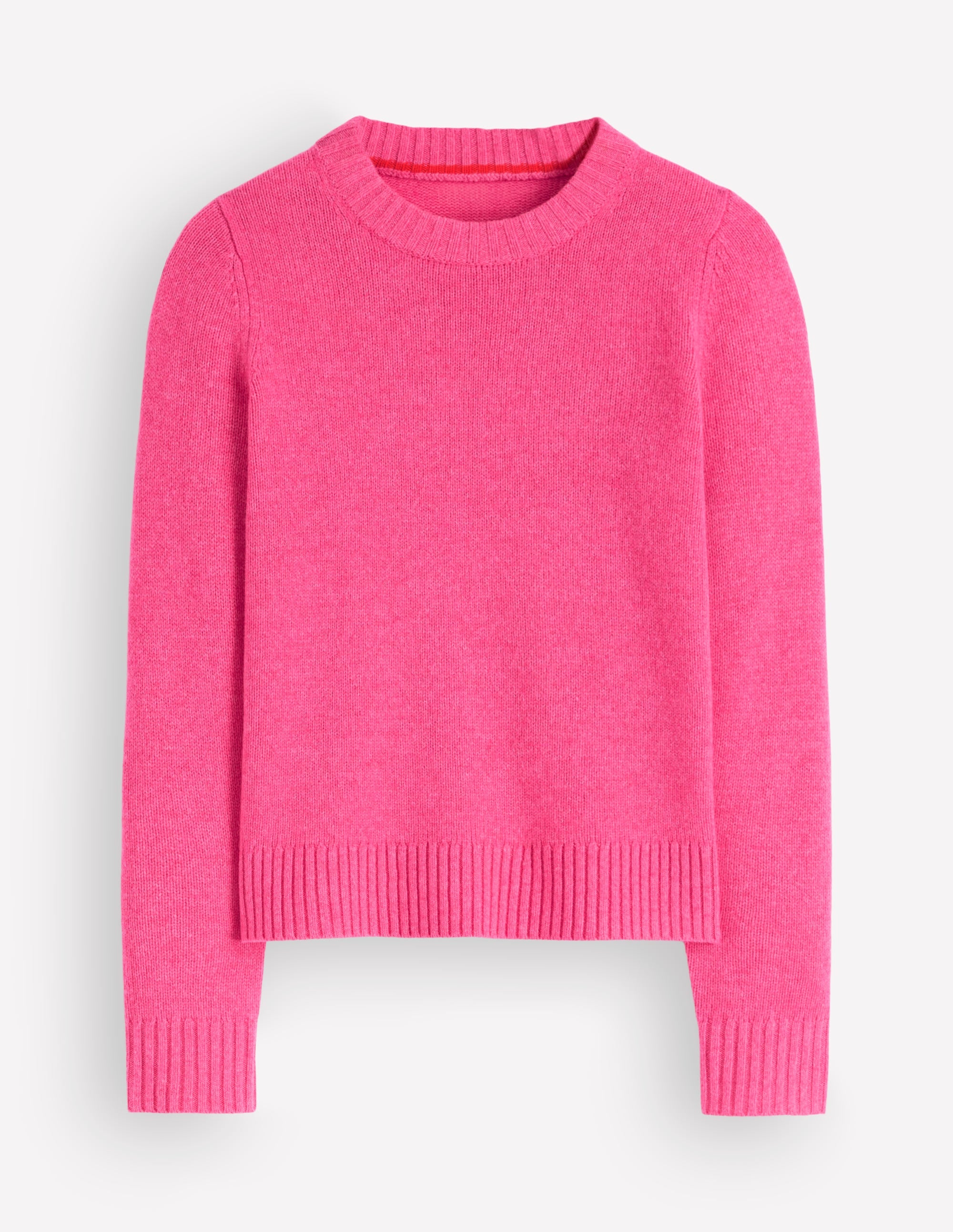 Marta Merino Wool Crew Jumper-Pink Power - Image 6