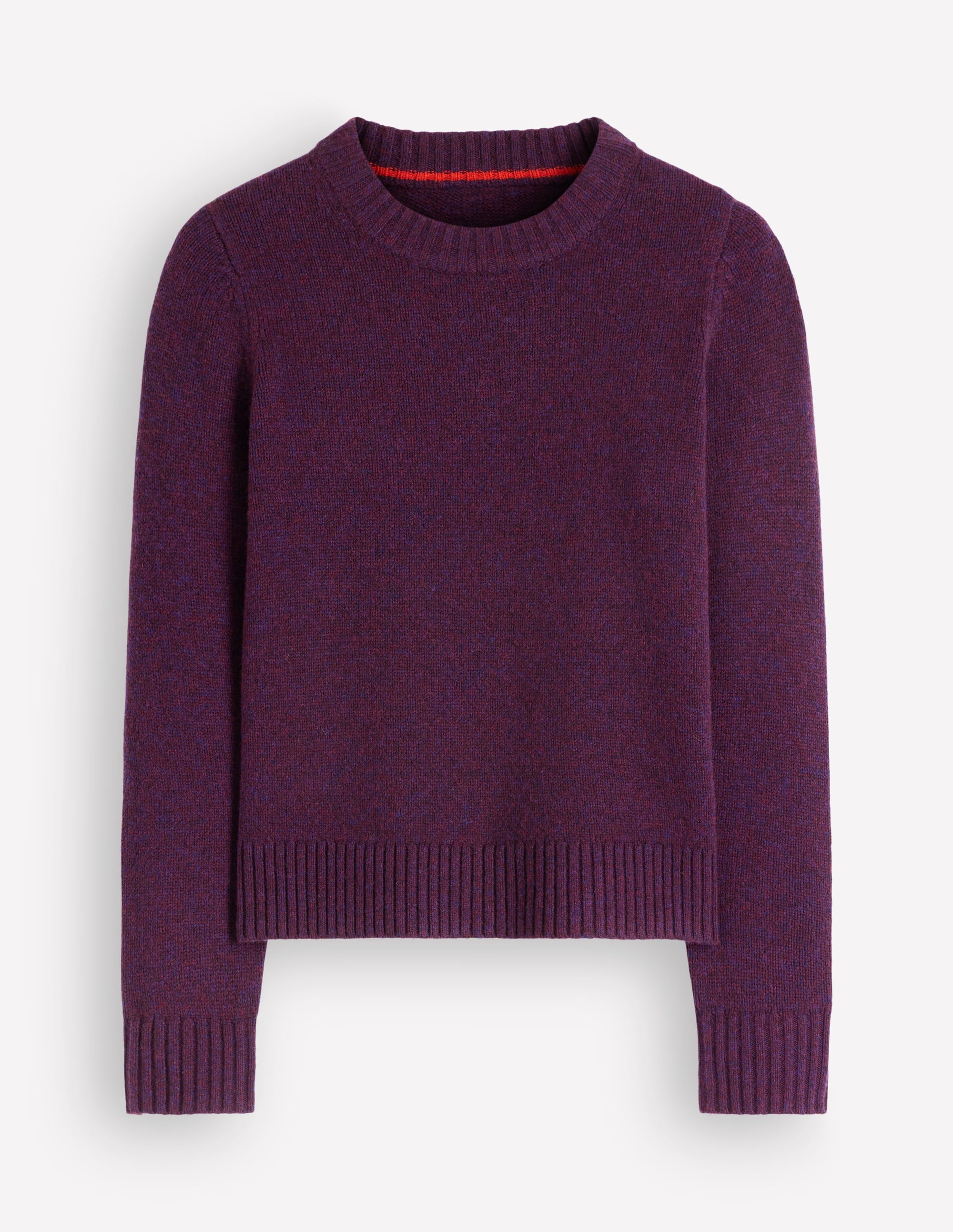 Marta Merino Wool Crew Jumper-Potent Purple - Image 6