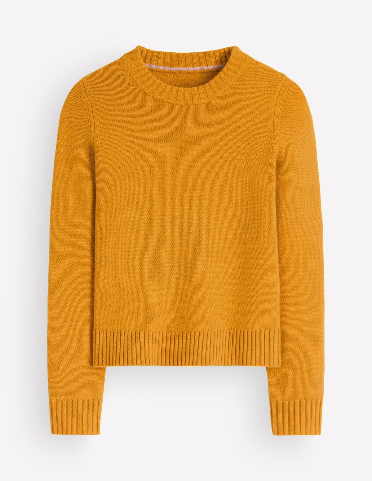 Marta Merino Wool Crew Jumper-Honey Yellow-7