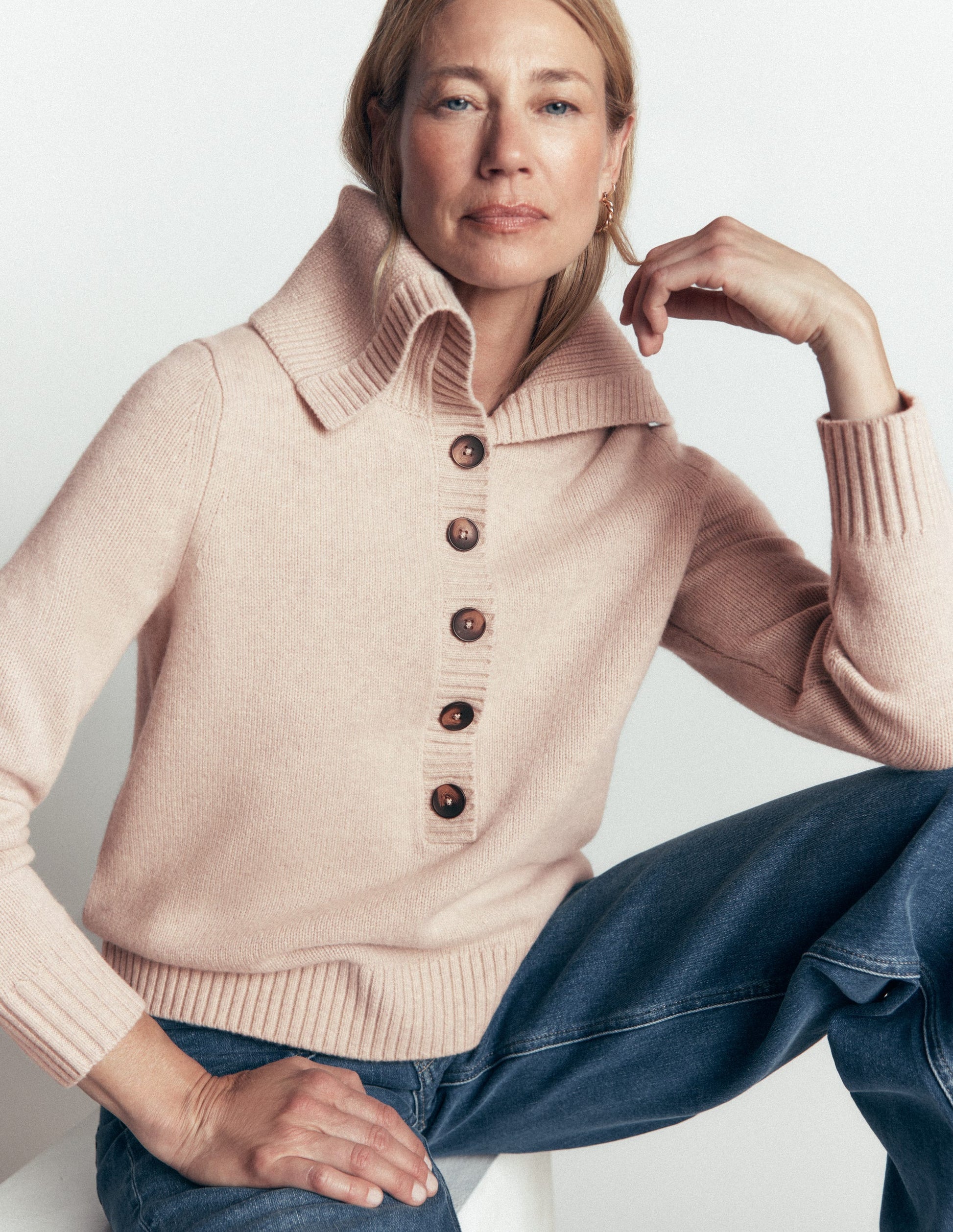 Marta Merino Wool Sailor Top-Barley-1