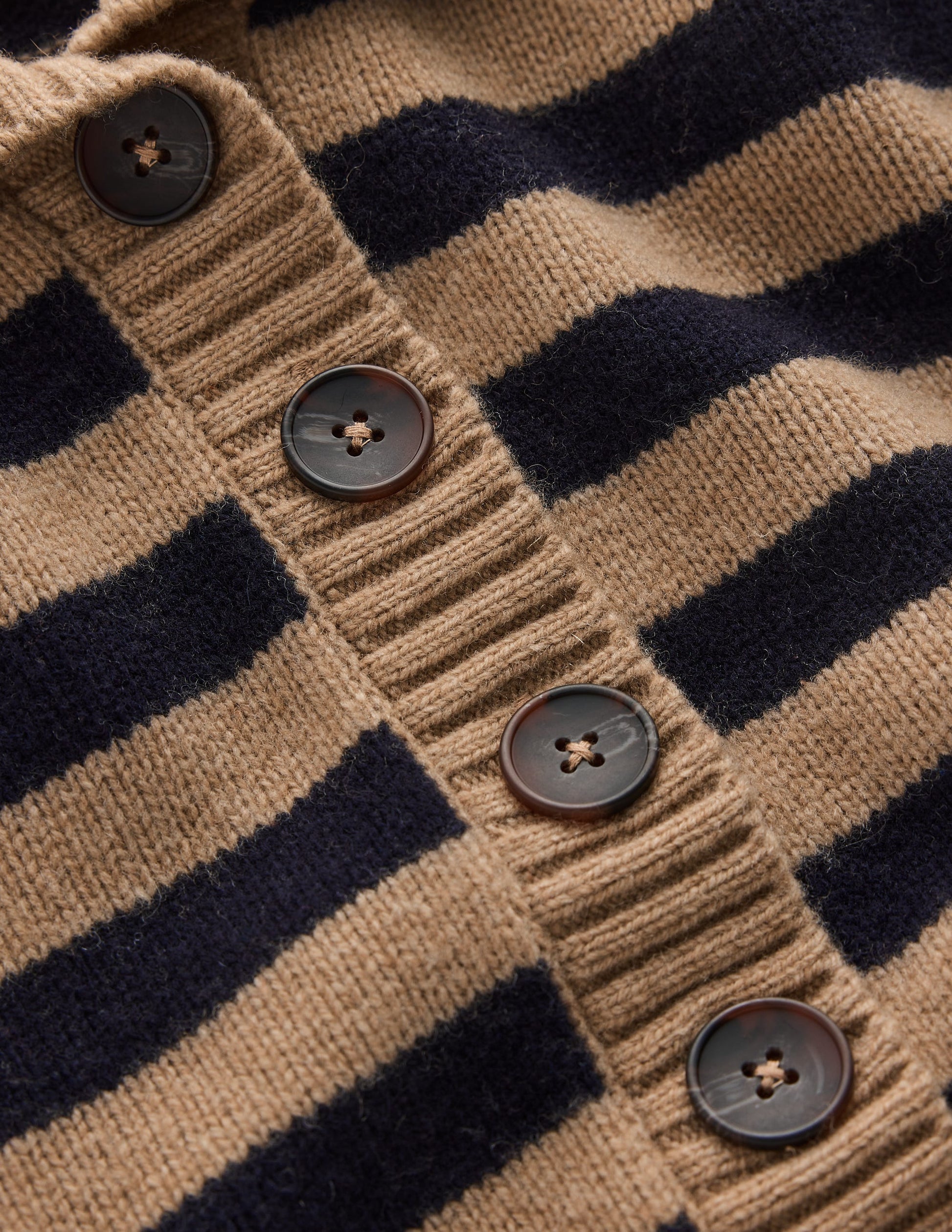 Marta Merino Wool Sailor Top-Camel, Navy Stripe-8