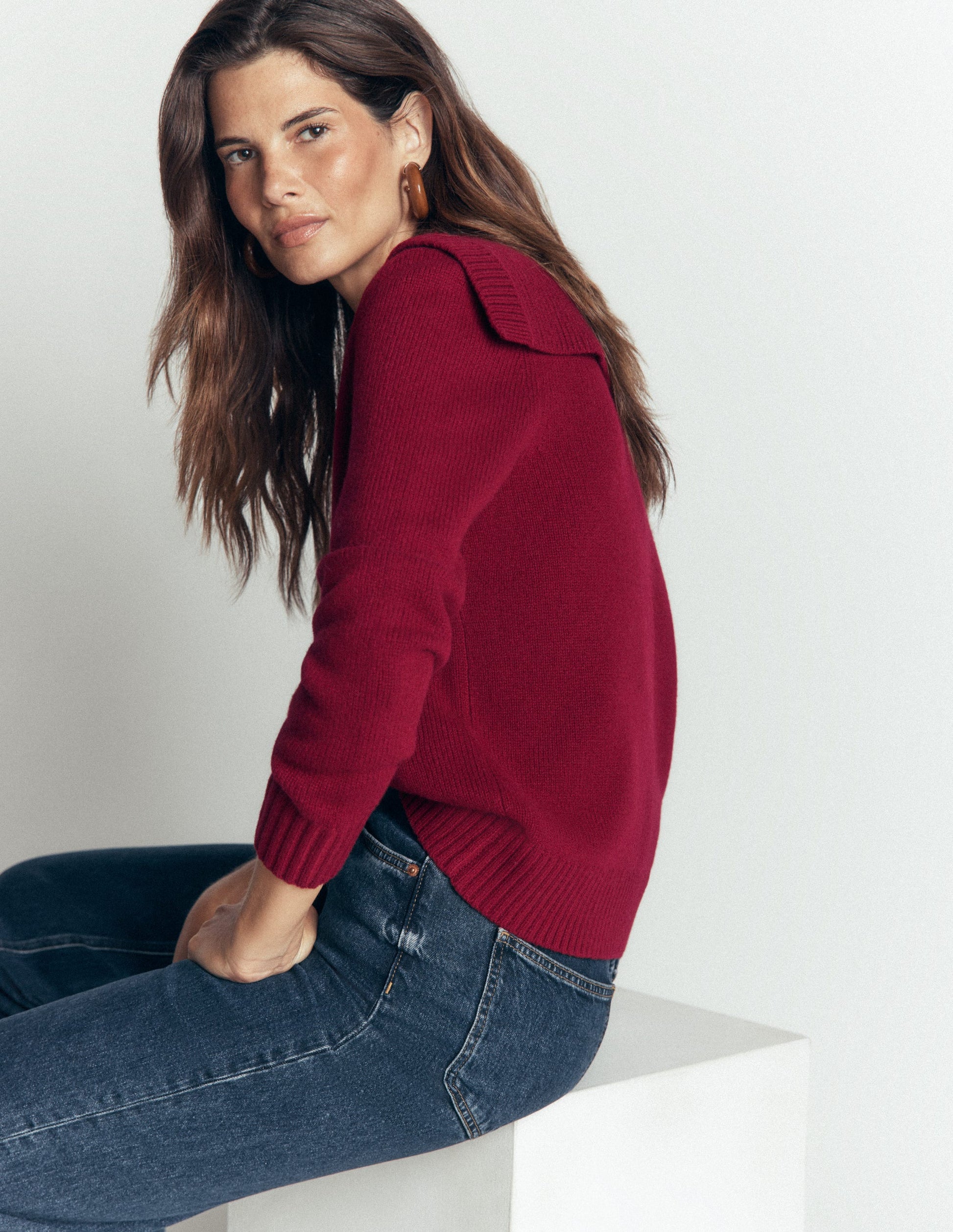 Marta Merino Wool Sailor Top-Pinotage-3