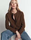Marta Merino Wool Cardigan-Raw Umber