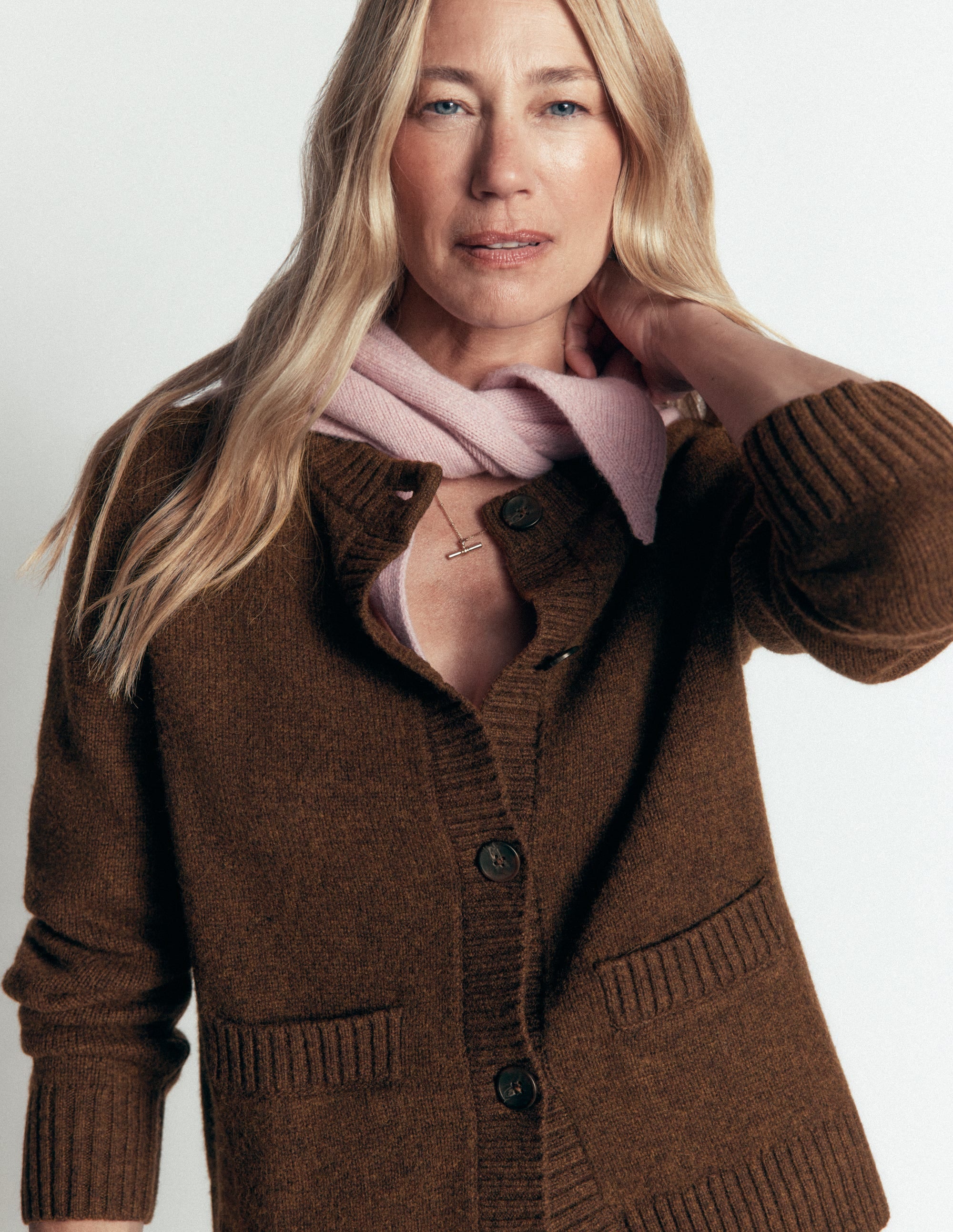 Marta Merino Wool Cardigan-Raw Umber - Image 2