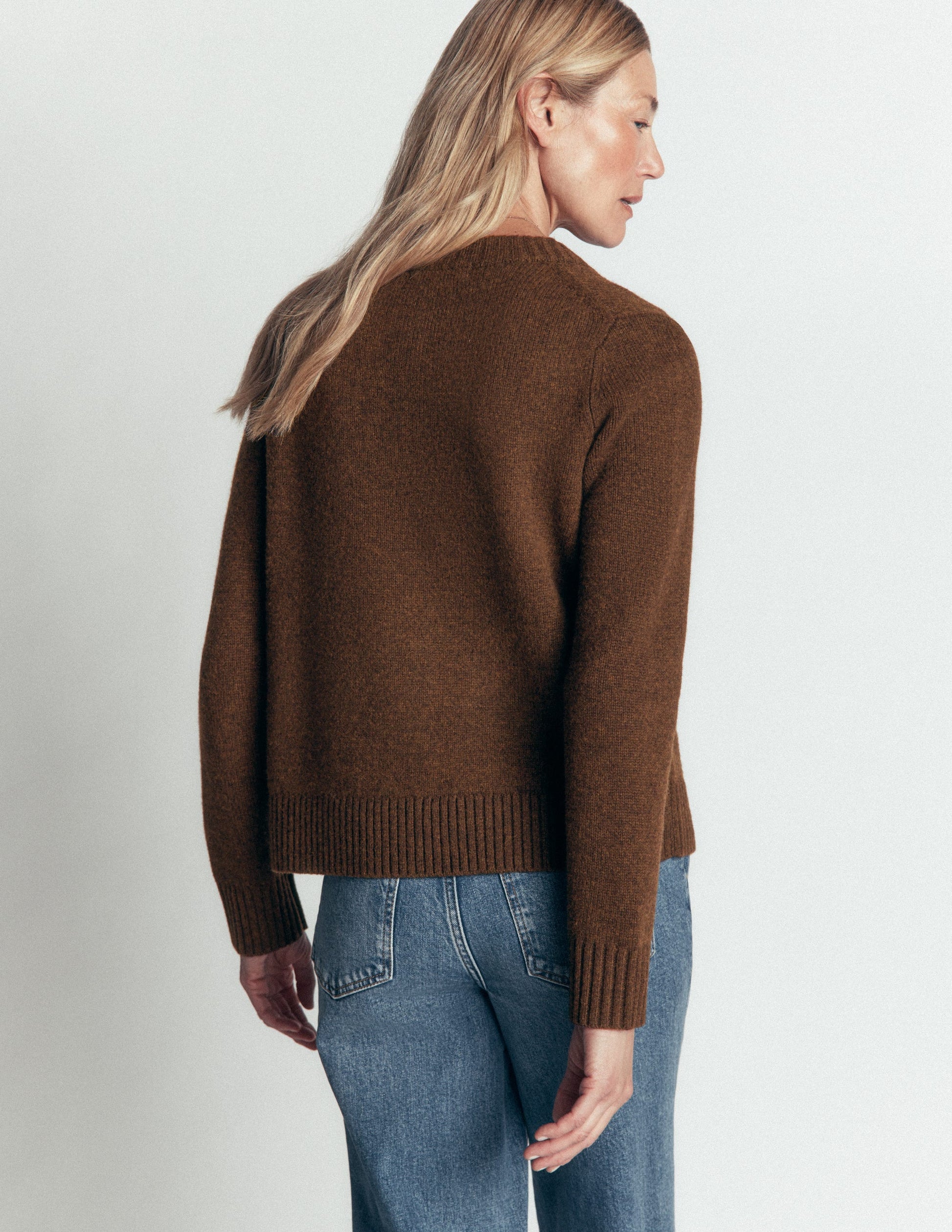 Marta Merino Wool Cardigan-Raw Umber-3
