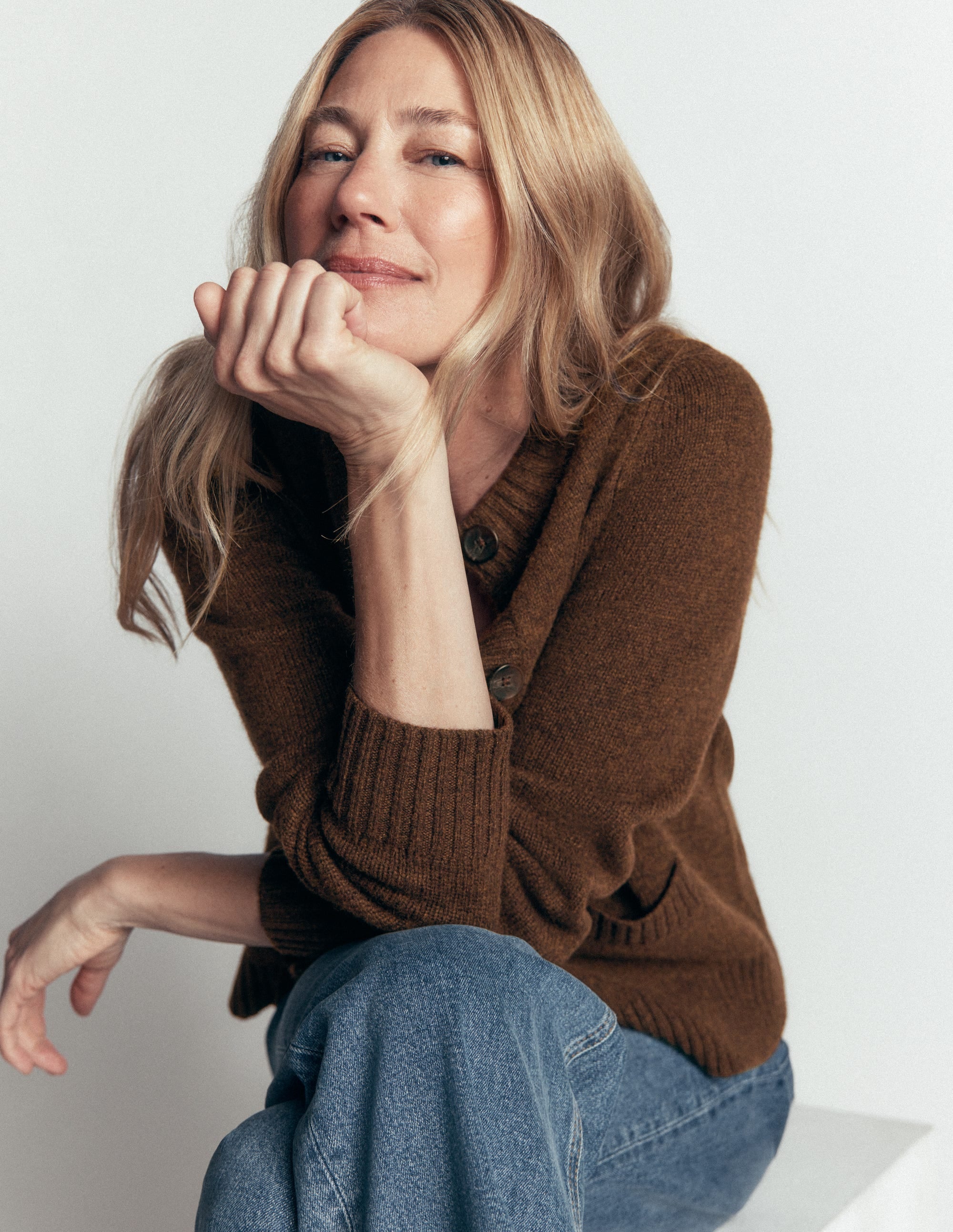 Marta Merino Wool Cardigan-Raw Umber - Image 5