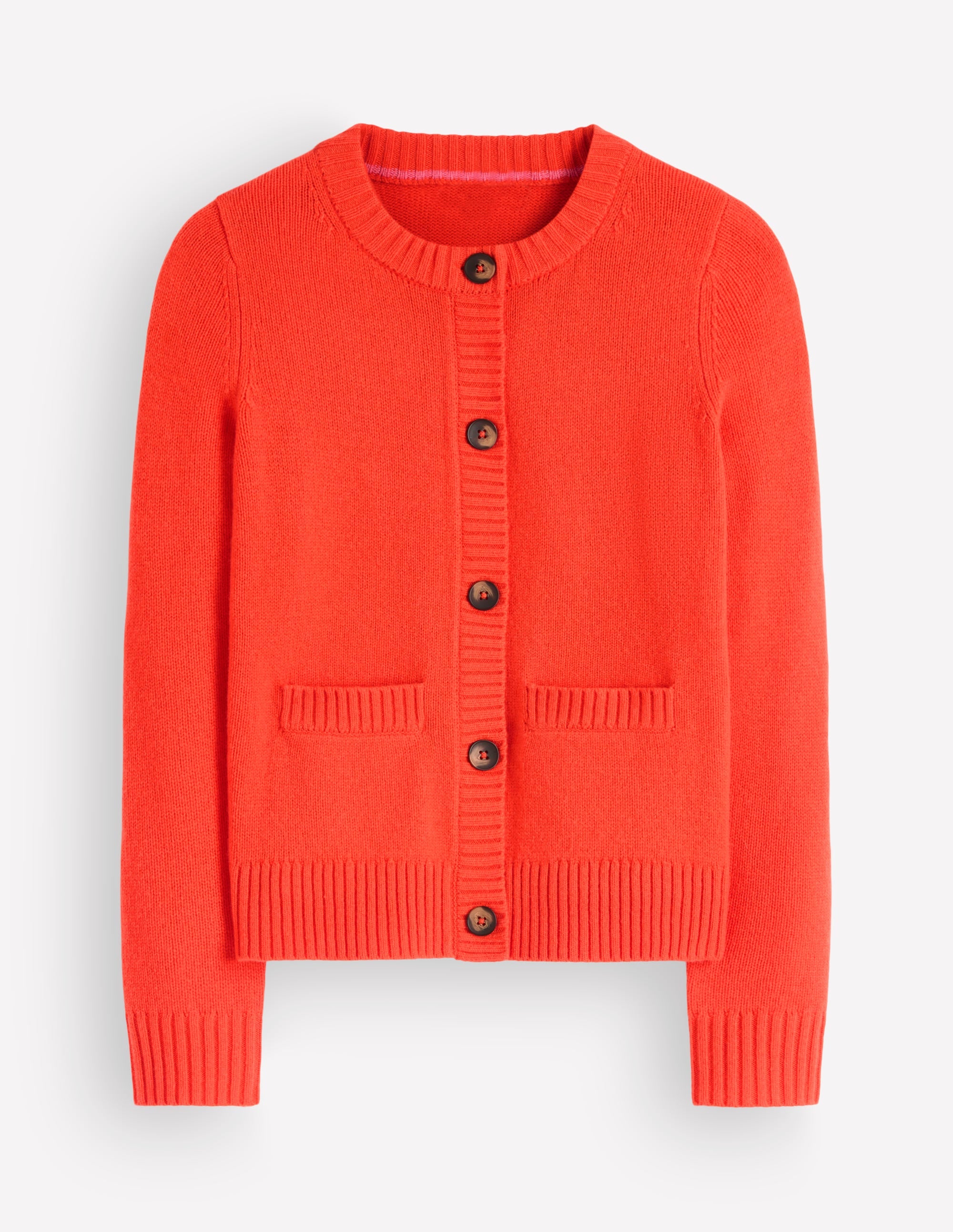 Marta Merino Wool Cardigan-Sunset Orange - Image 5