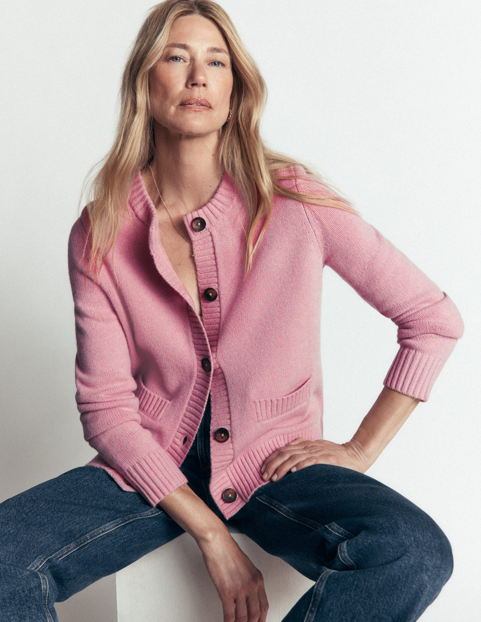 Marta Merino Wool Cardigan-Spring Blossom Pink-3