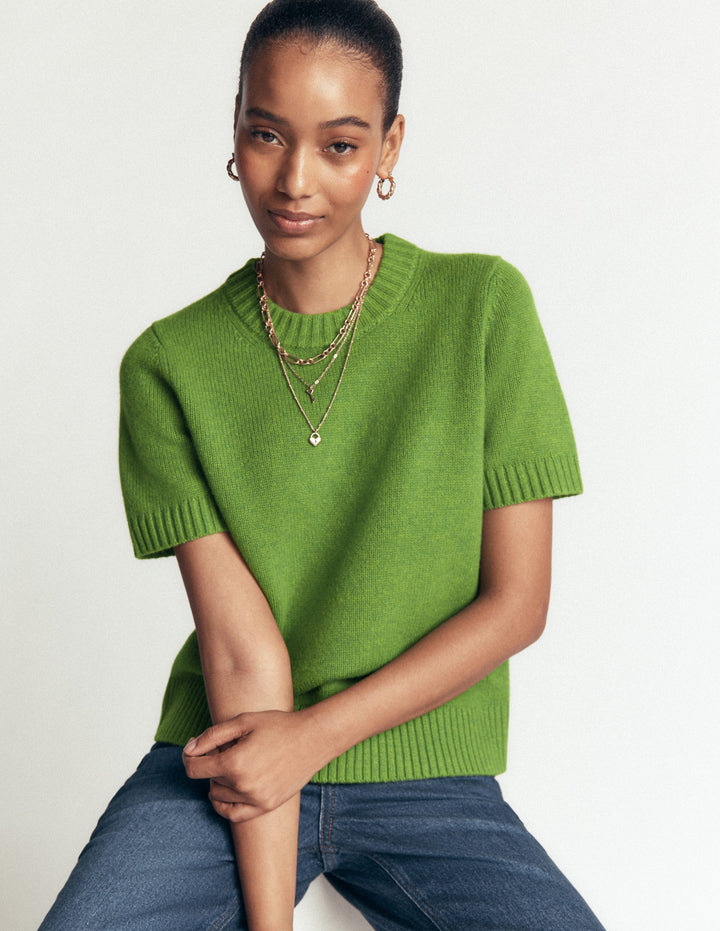 Marta Merino Wool T-shirt-Juicy Apple