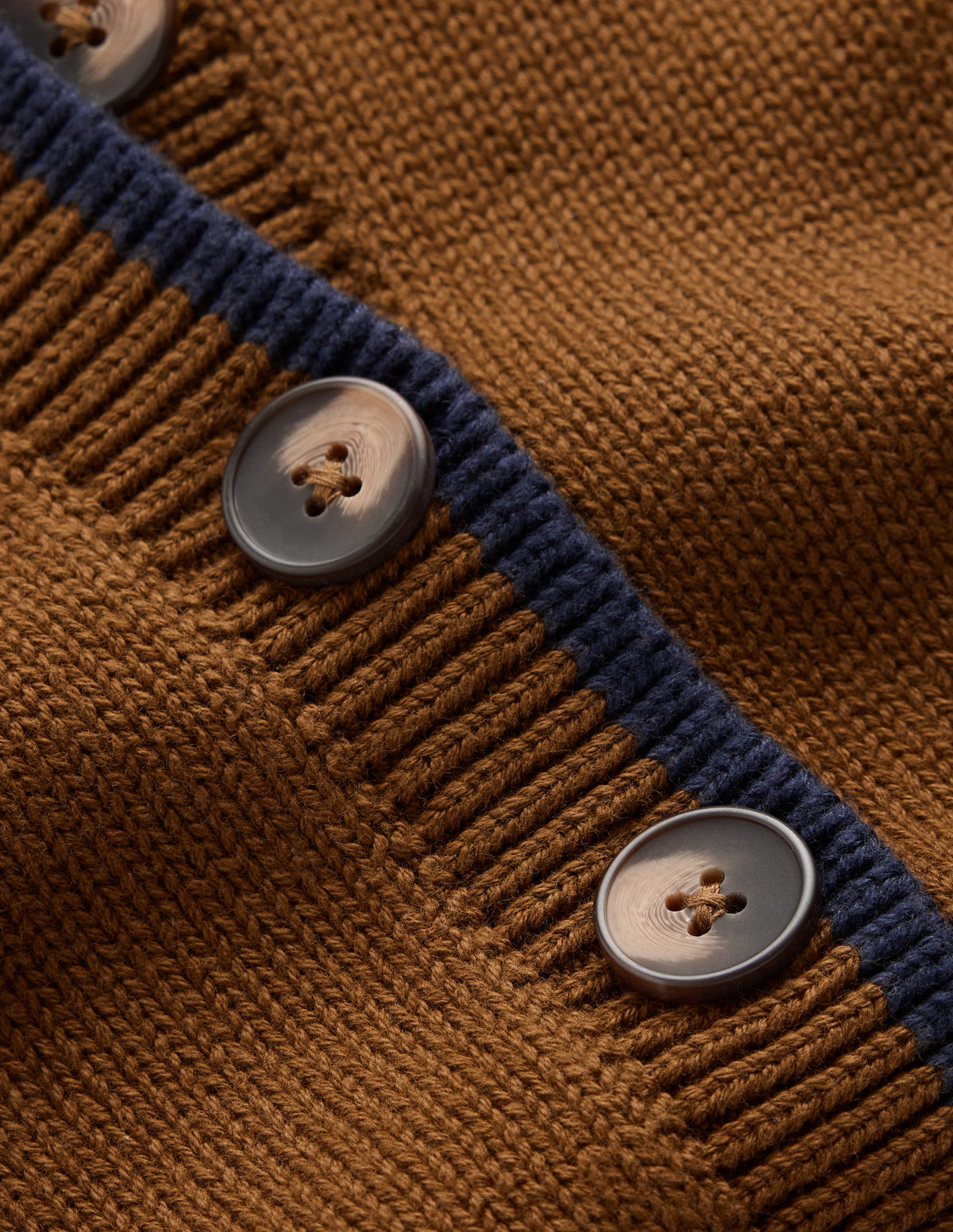 Lara Cotton Button Neck Jumper-Gingerbread - Image 6