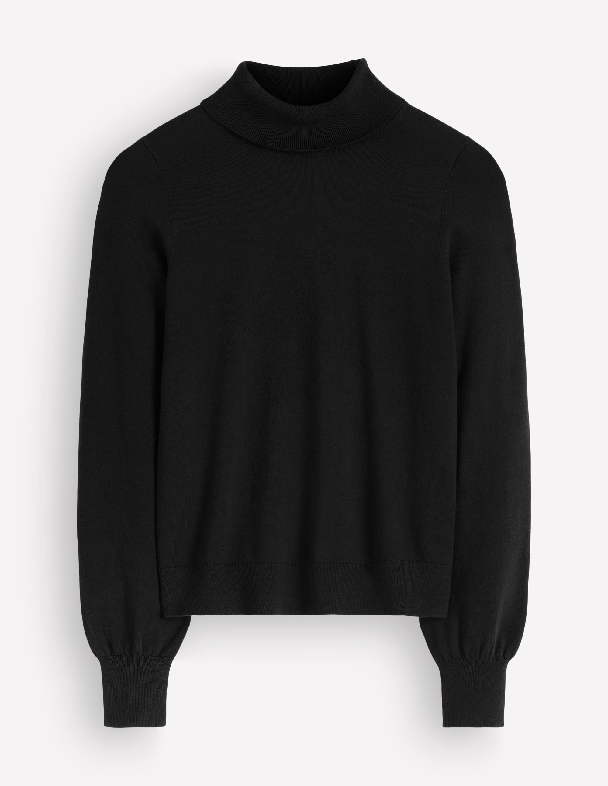Camilla Roll Neck Jumper-Black - Image 5