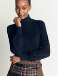 Camilla Roll Neck Jumper-Navy