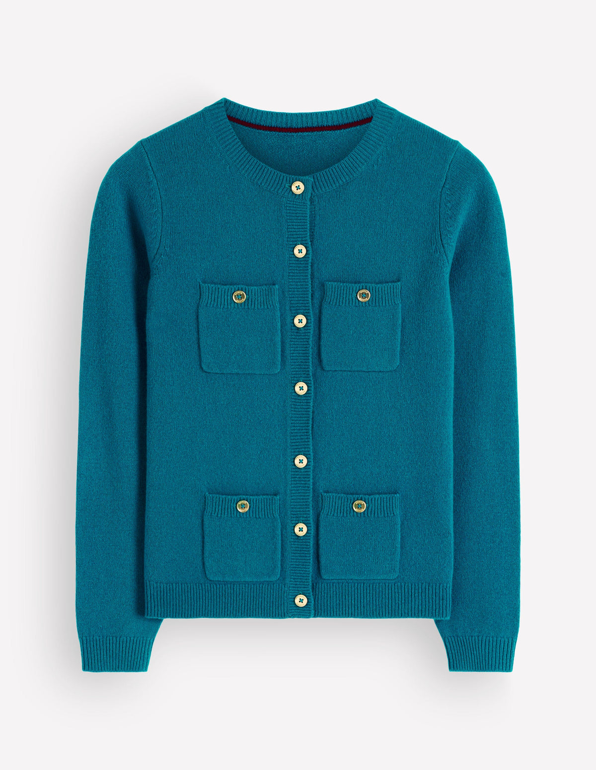 Marianne Merino Wool Cardigan-Storm Blue-4