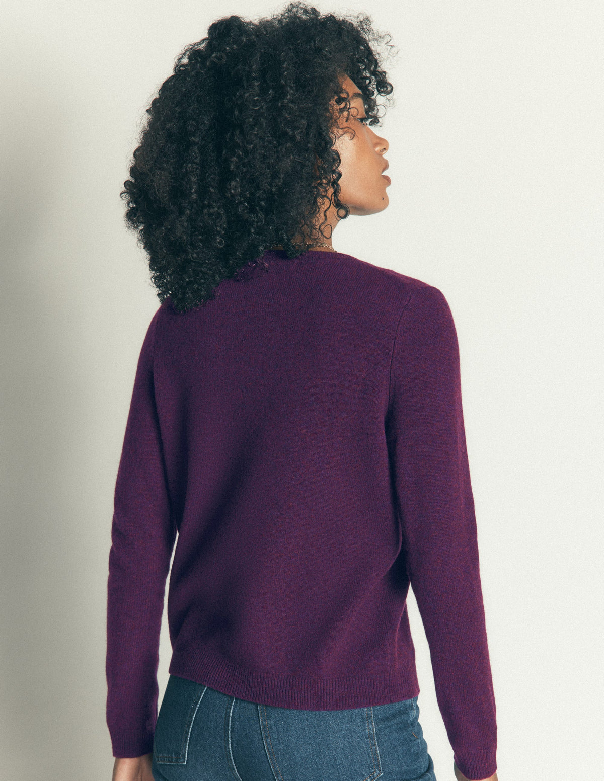 Marianne Merino Wool Cardigan-Dark Cherry-5