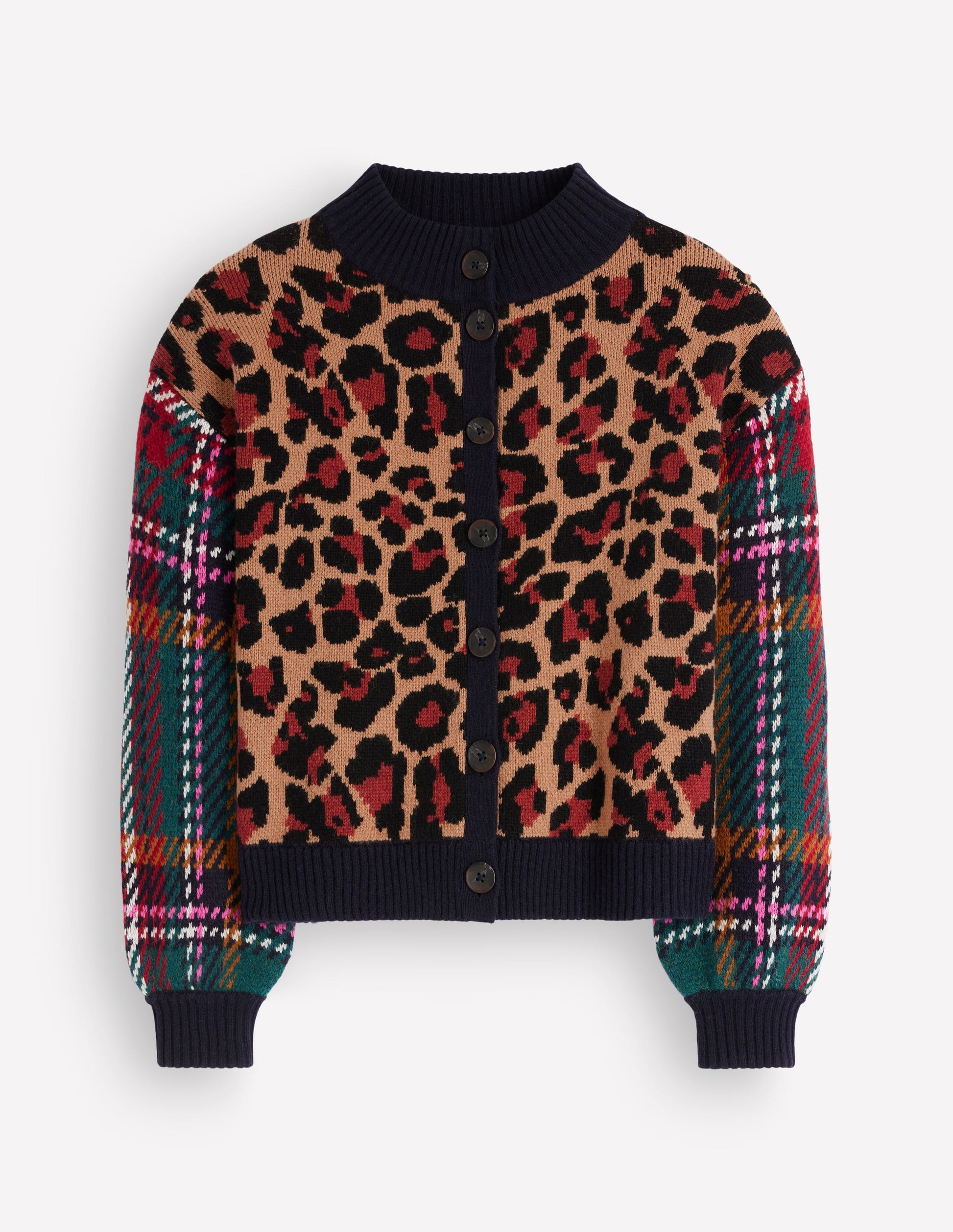 Jemma Jacquard Knit Cardigan-Leopard Hotch-6