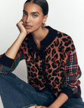 Jemma Jacquard Knit Cardigan-Leopard Hotch