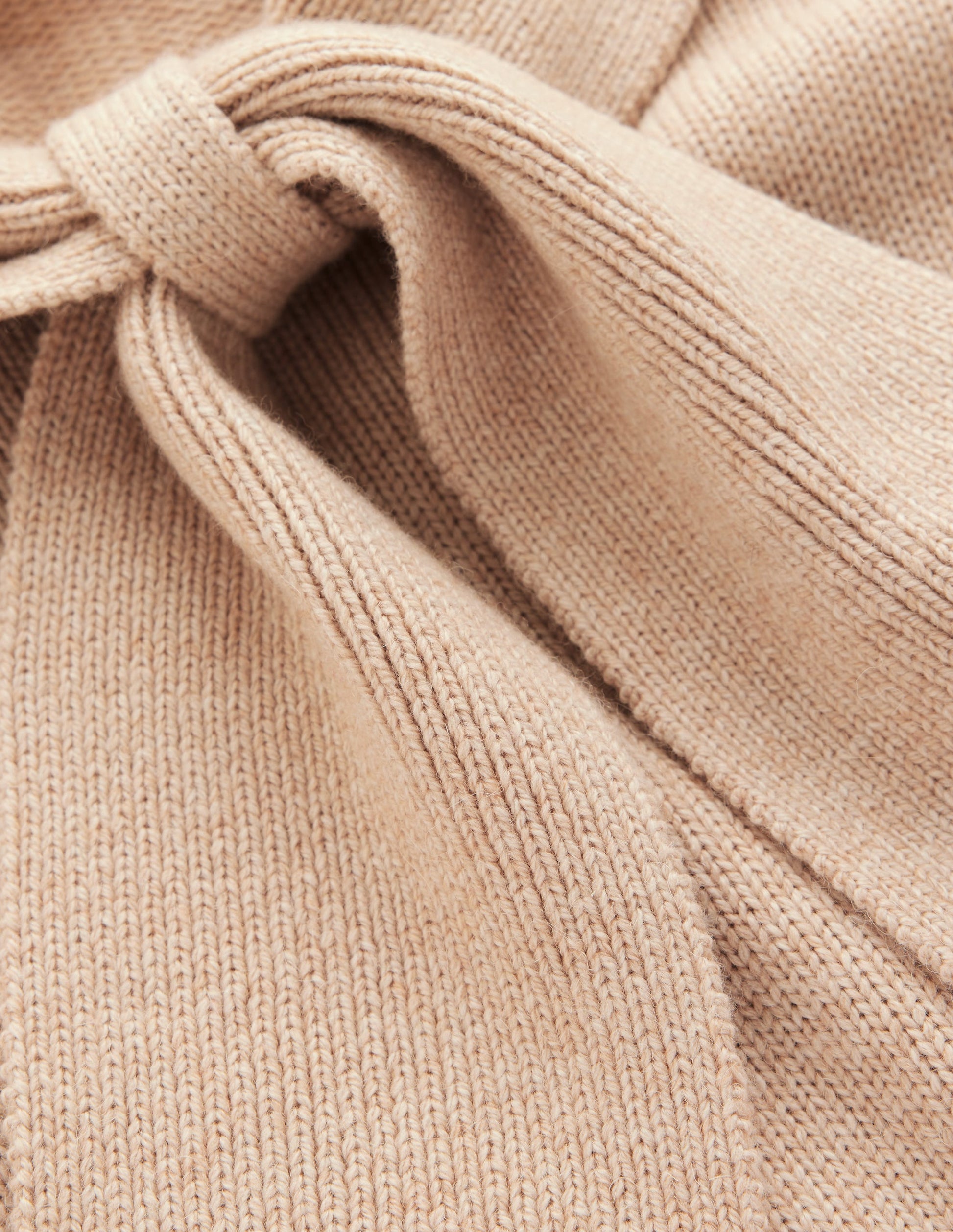 Lydia Tie Neck Knitted Jumper-Chinchilla Melange-7