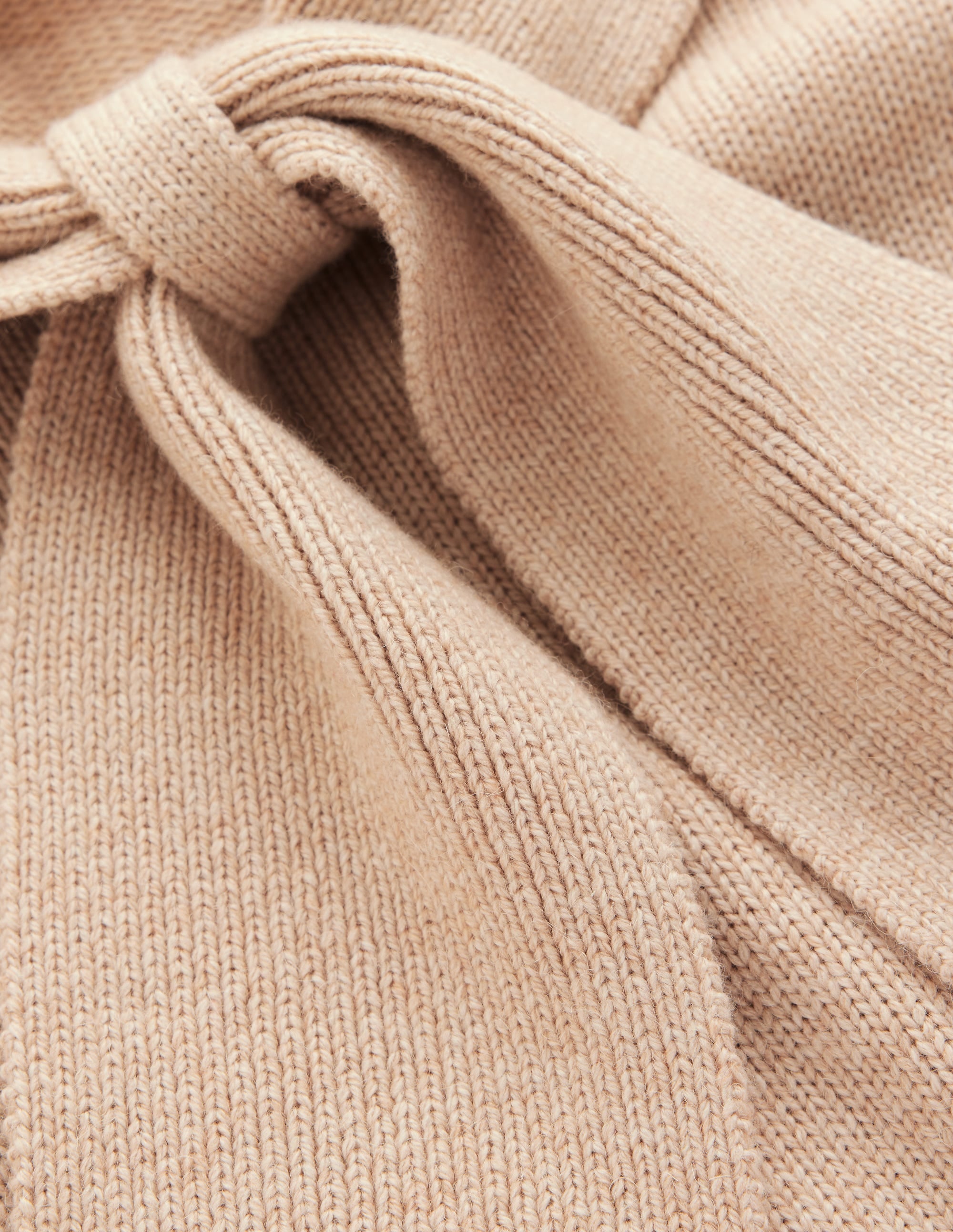 Lydia Tie Neck Knitted Jumper-Chinchilla Melange - Image 7
