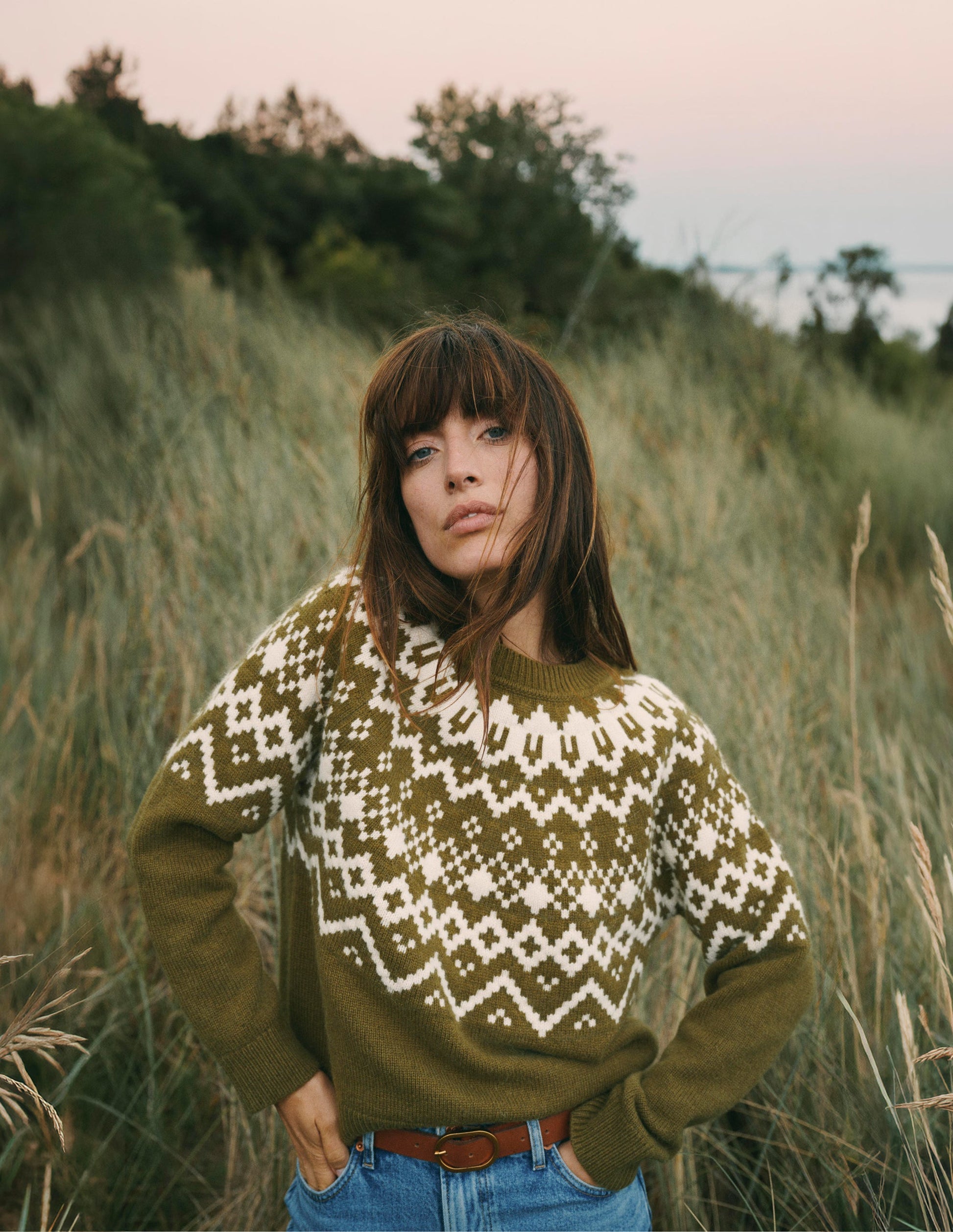 Mae Fair Isle Knitted Jumper-Cross Country-1
