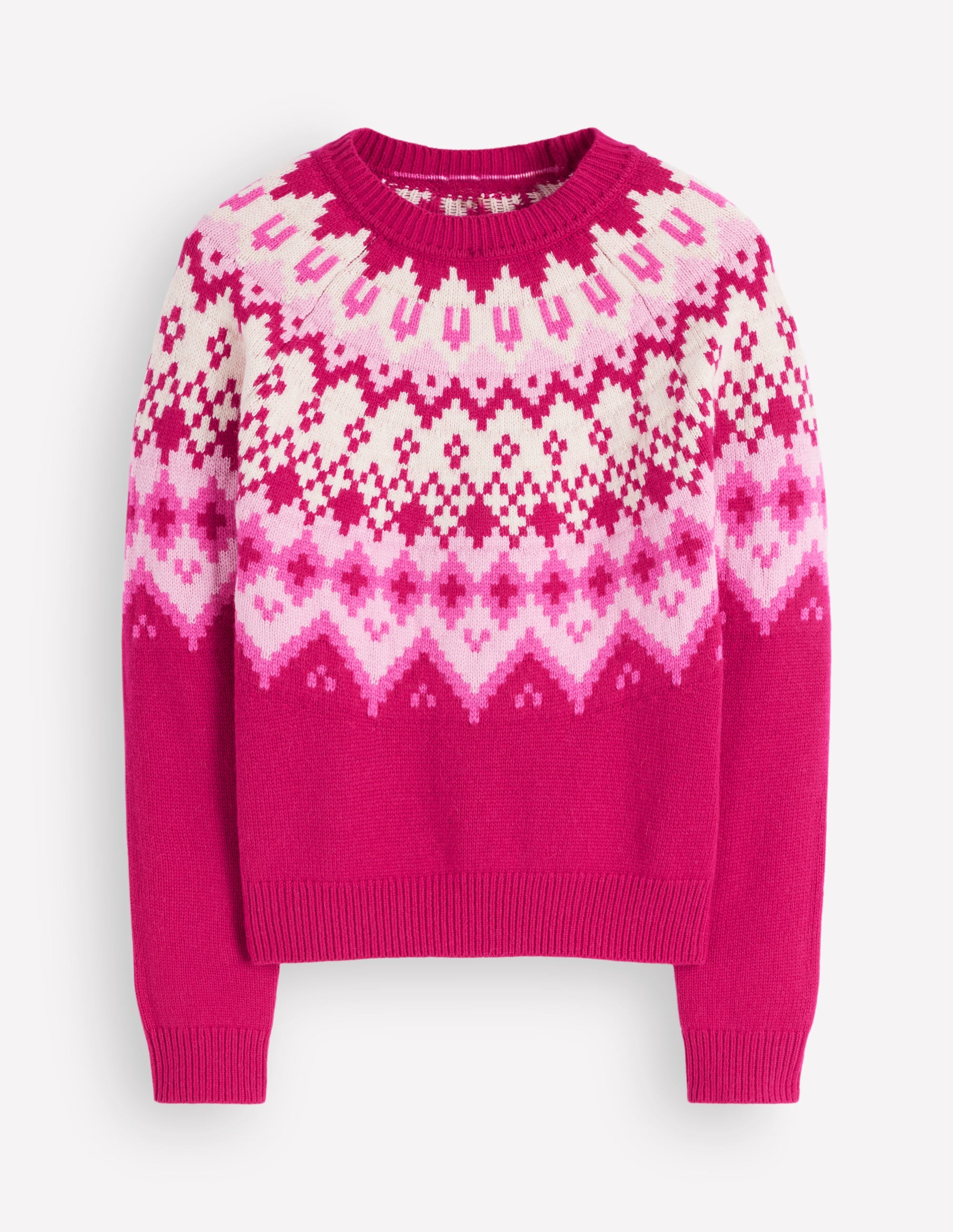 Mae Fair Isle Knitted Jumper-Red Bud Melange - Image 7