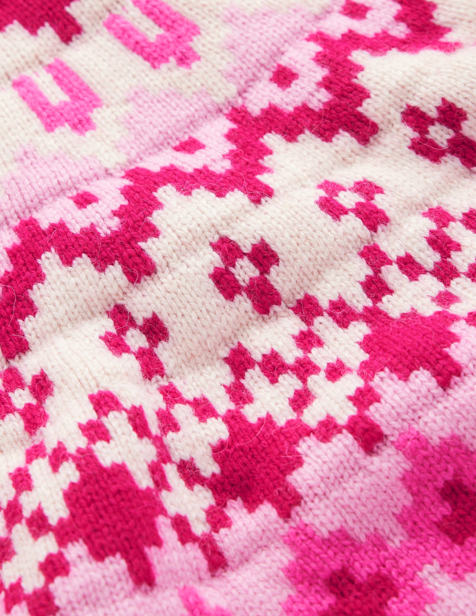 Mae Fair Isle Knitted Jumper-Red Bud Melange-8