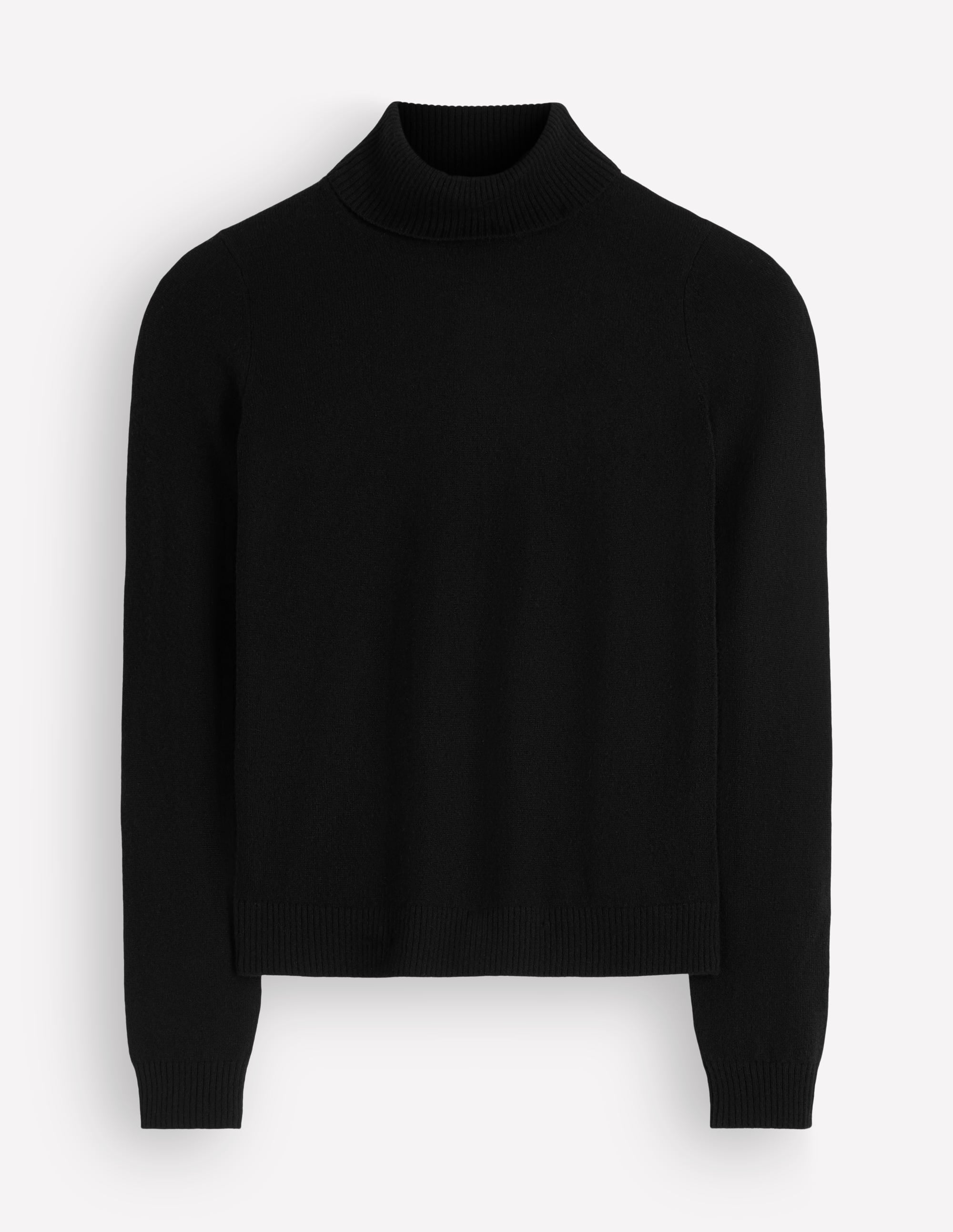 Elsie Cashmere Roll Neck-Black - Image 5