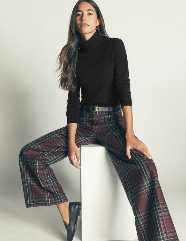 Elsie Cashmere Roll Neck-Black