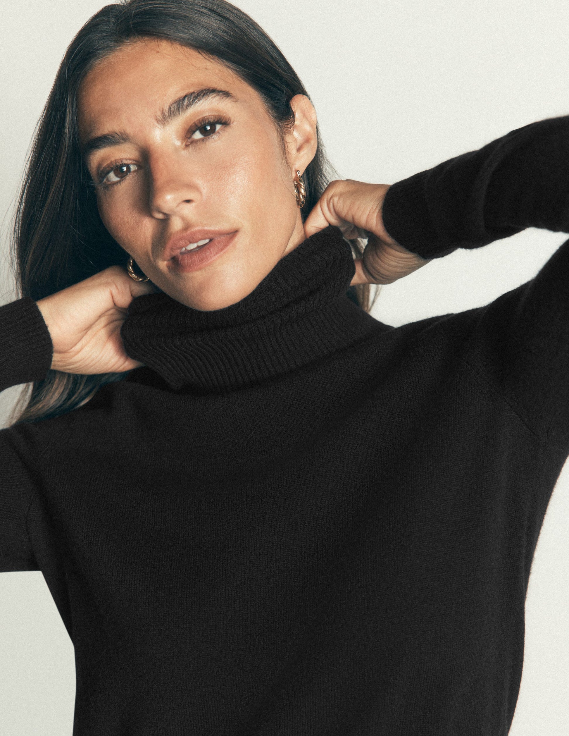 Elsie Cashmere Roll Neck-Black-2