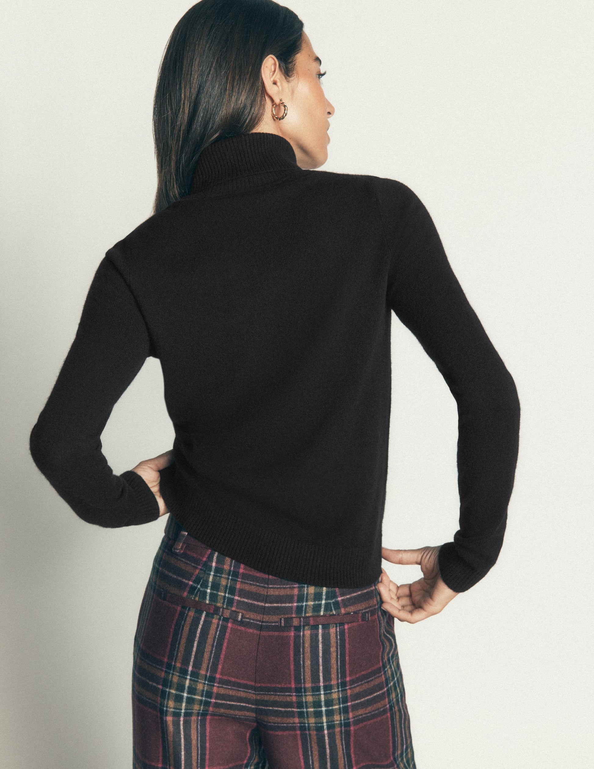 Elsie Cashmere Roll Neck-Black-3