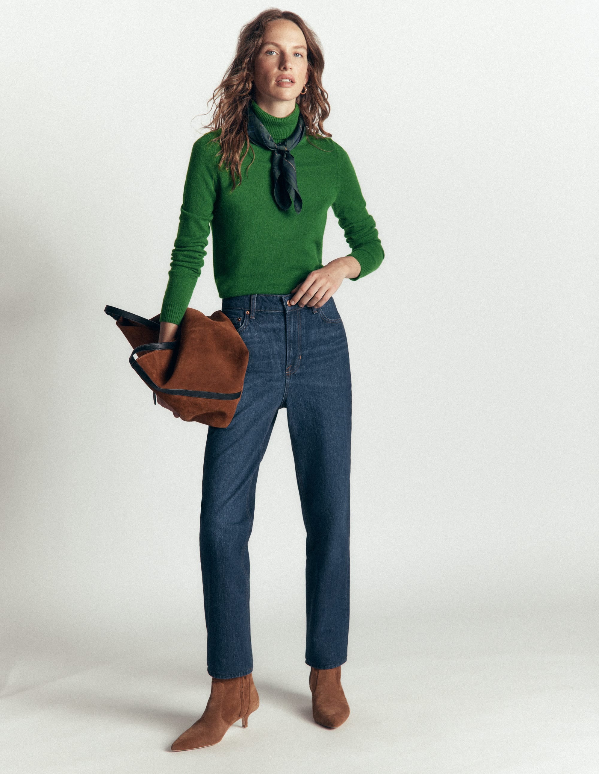Elsie Cashmere Roll Neck-Fresh Green - Image 4