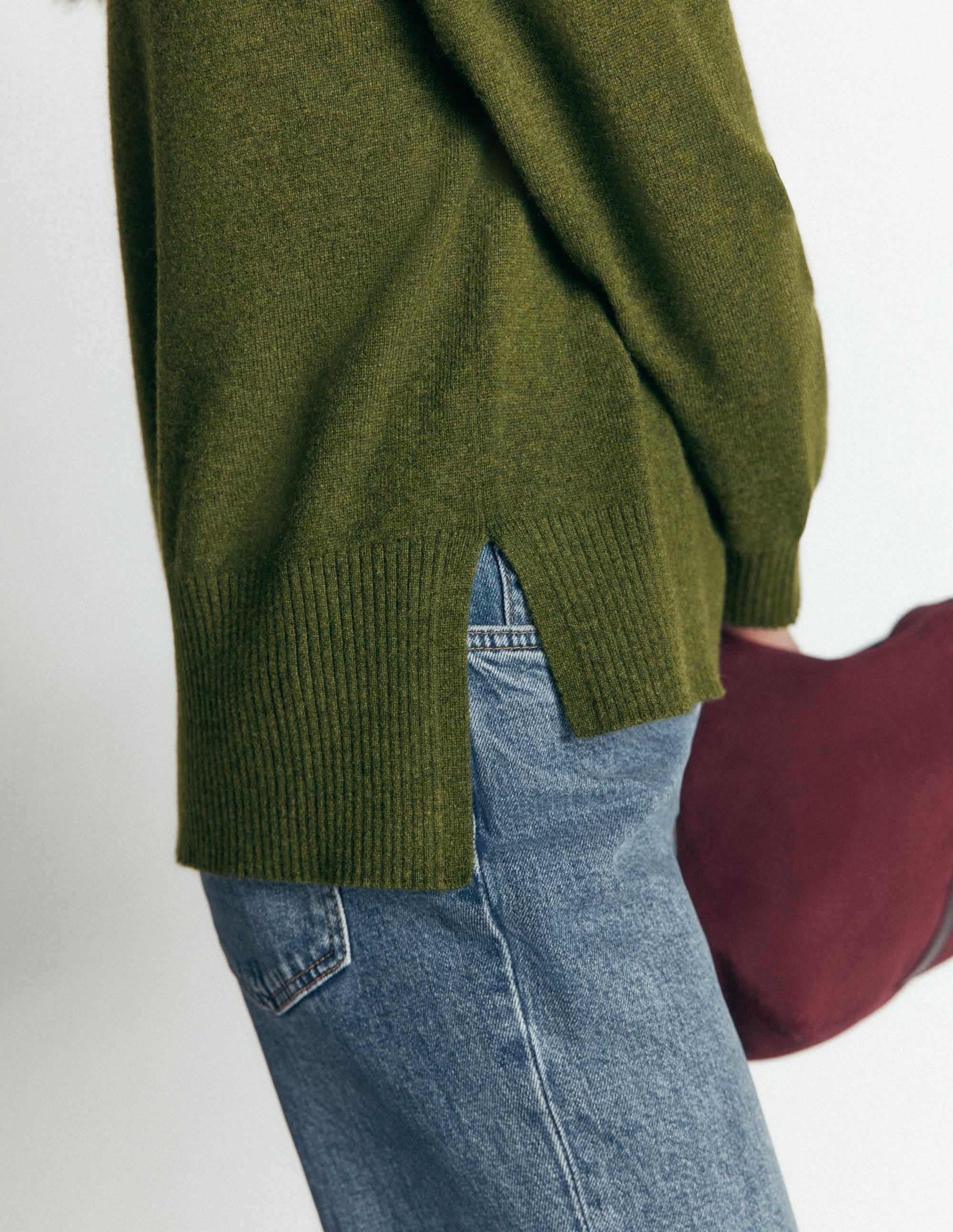 Fay Cashmere Crew Neck Jumper-Dark Courtyard melange - Image 4