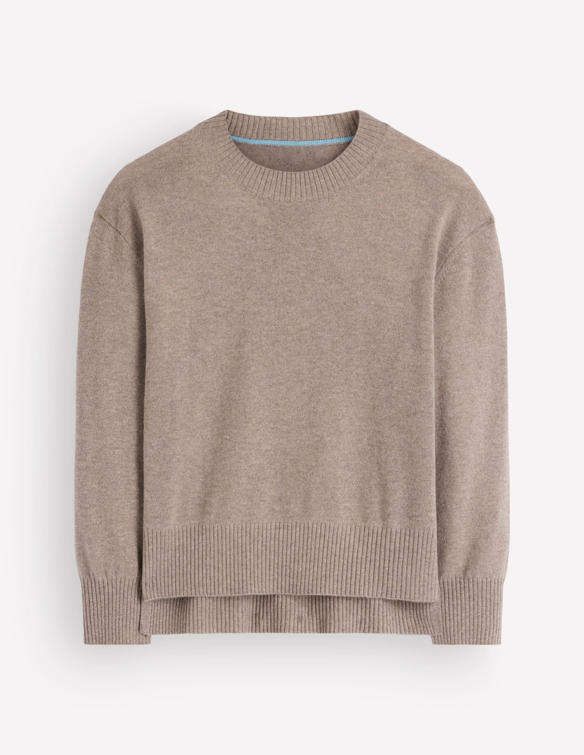 Fay Cashmere Crew Neck Jumper-Mink Melange-5