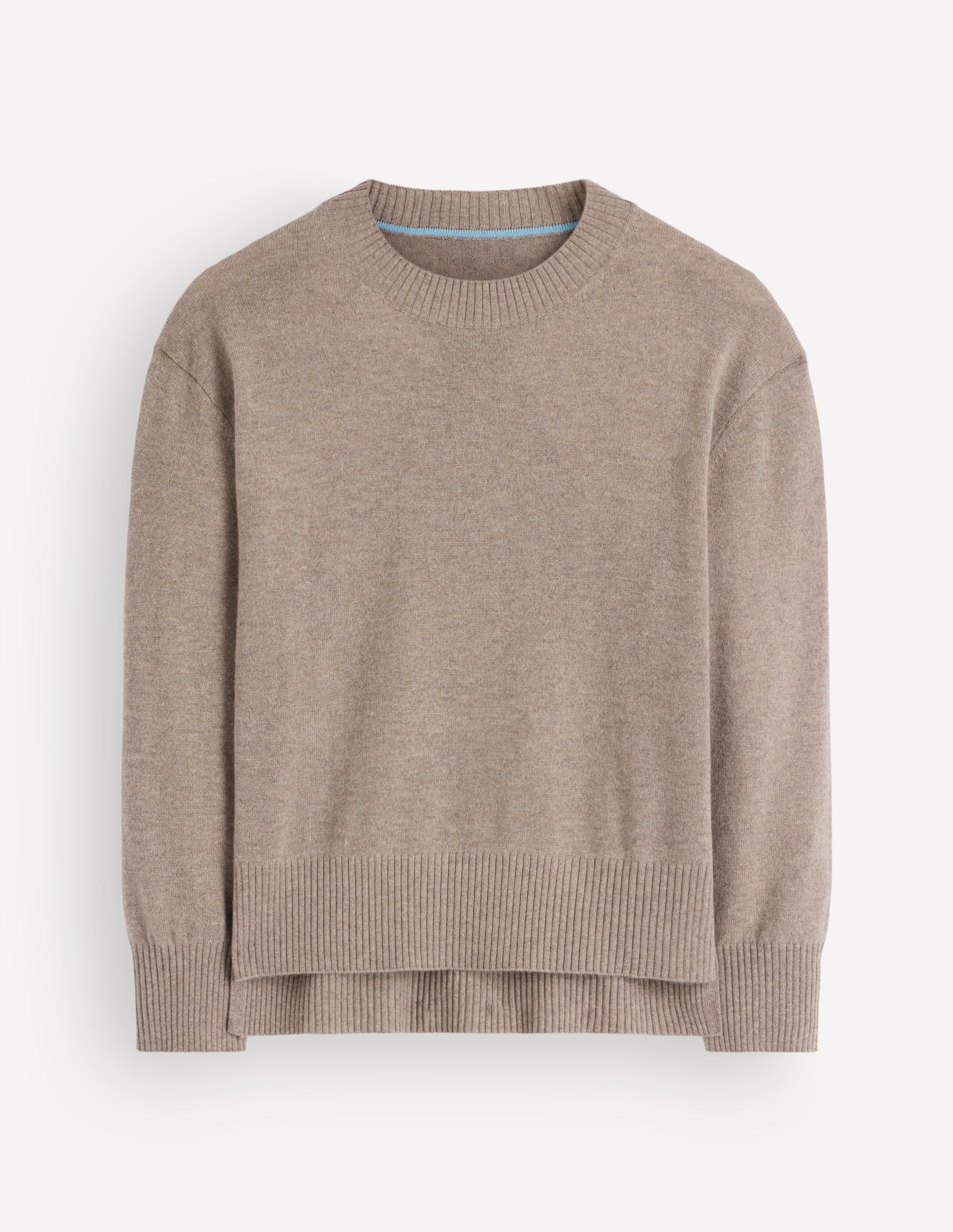 Fay Cashmere Crew Neck Jumper-Mink Melange - Image 5