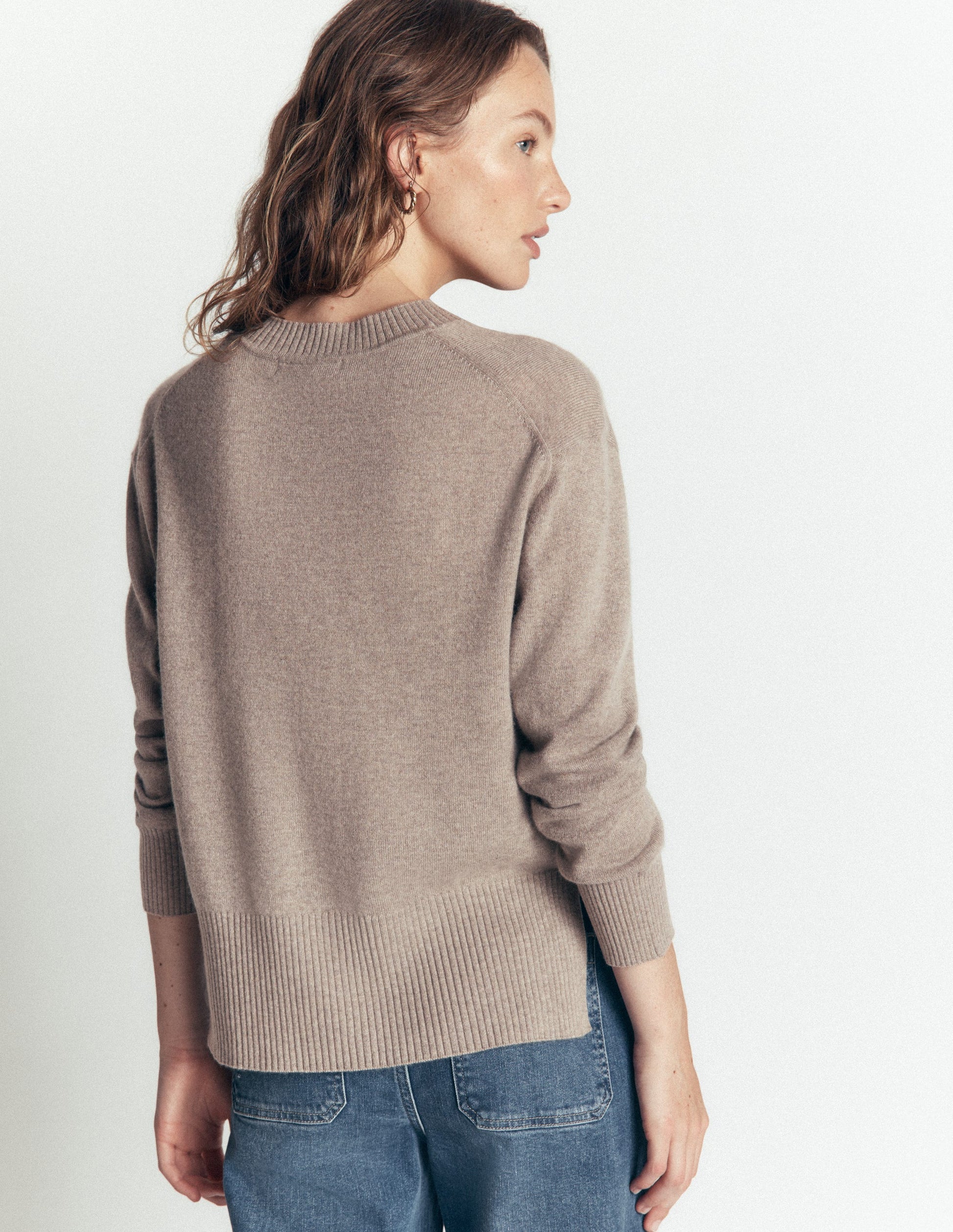 Fay Cashmere Crew Neck Jumper-Mink Melange-3