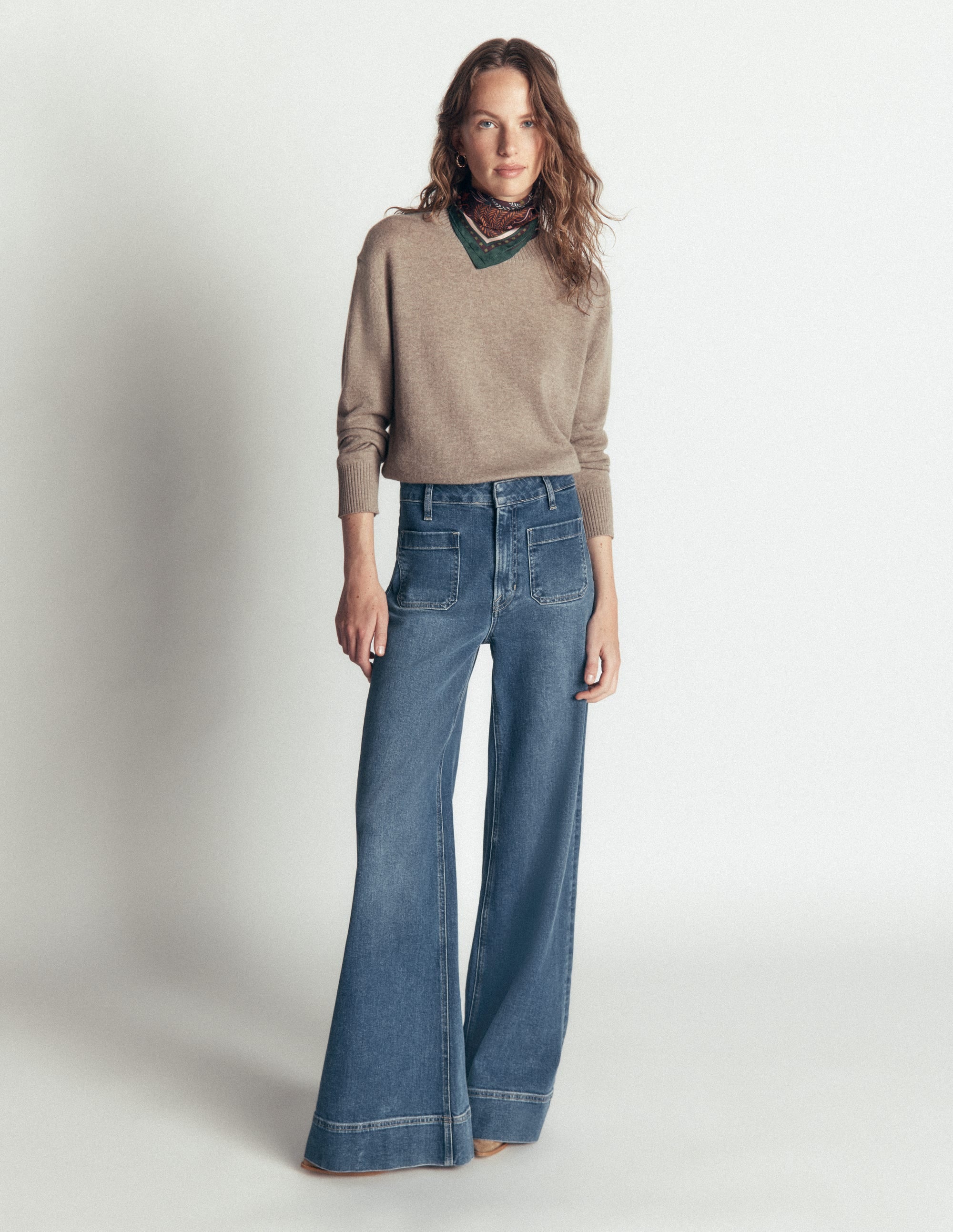 Fay Cashmere Crew Neck Jumper-Mink Melange - Image 4