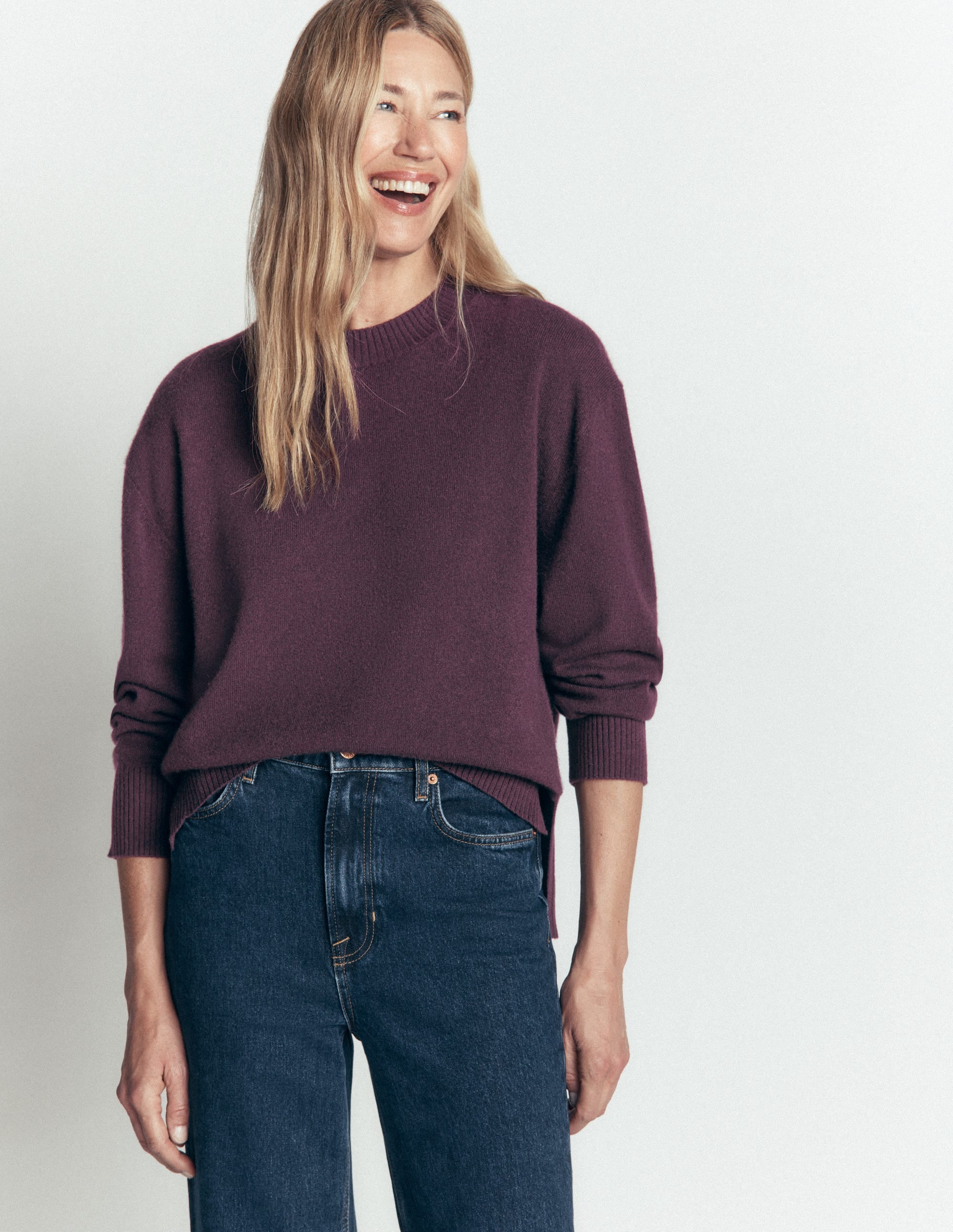 Fay Cashmere Crew Neck Jumper-Winetasting - Image 4