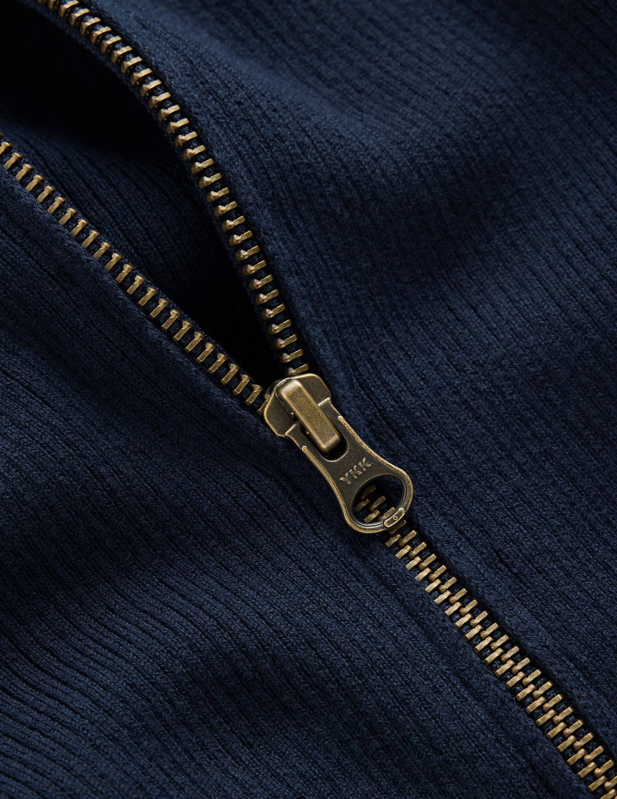 Zelda Half-Zip Ribbed Jumper-Navy - Image 6