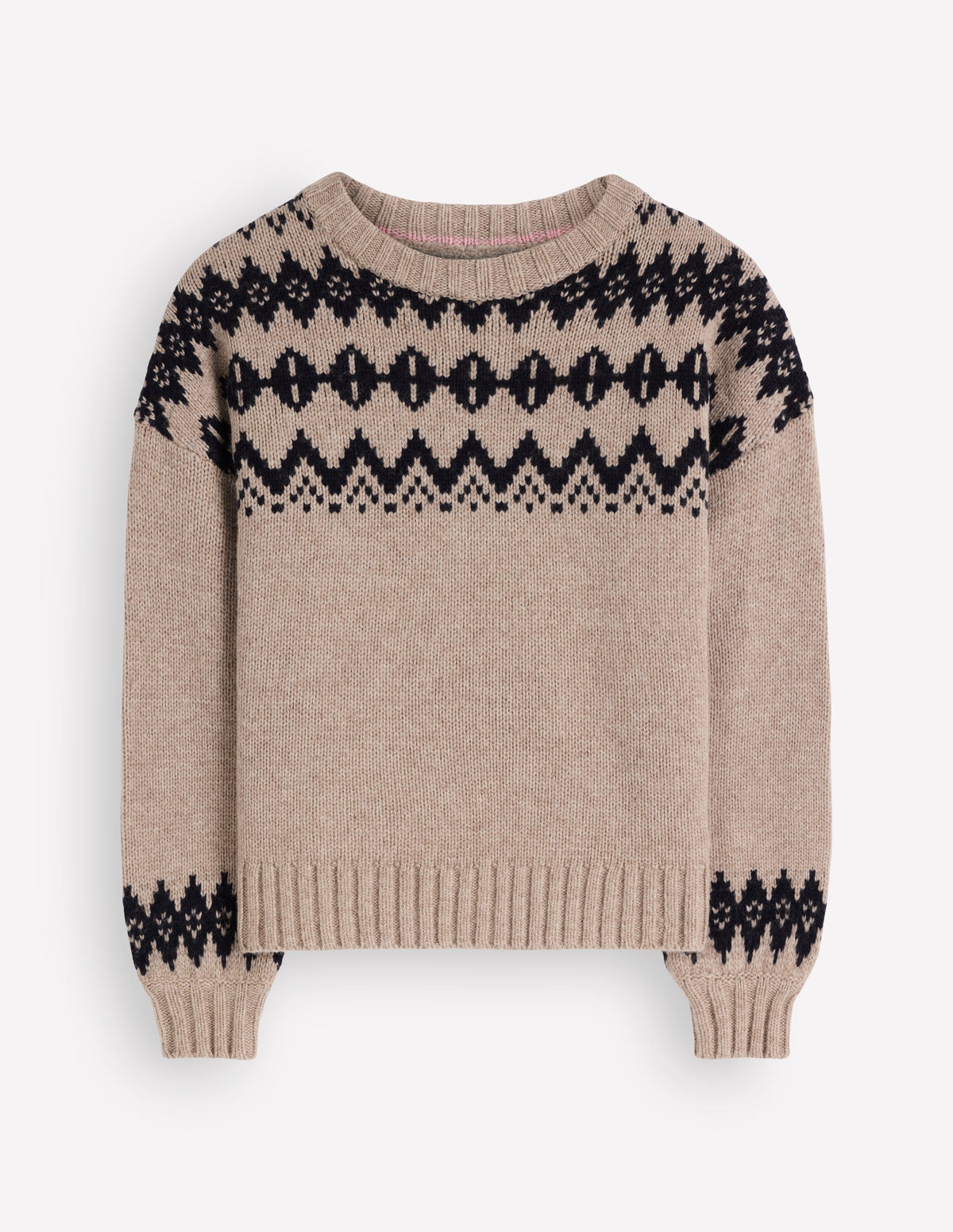Chunky Fair Isle Jumper-Chinchilla Melange, Fair Isle-8