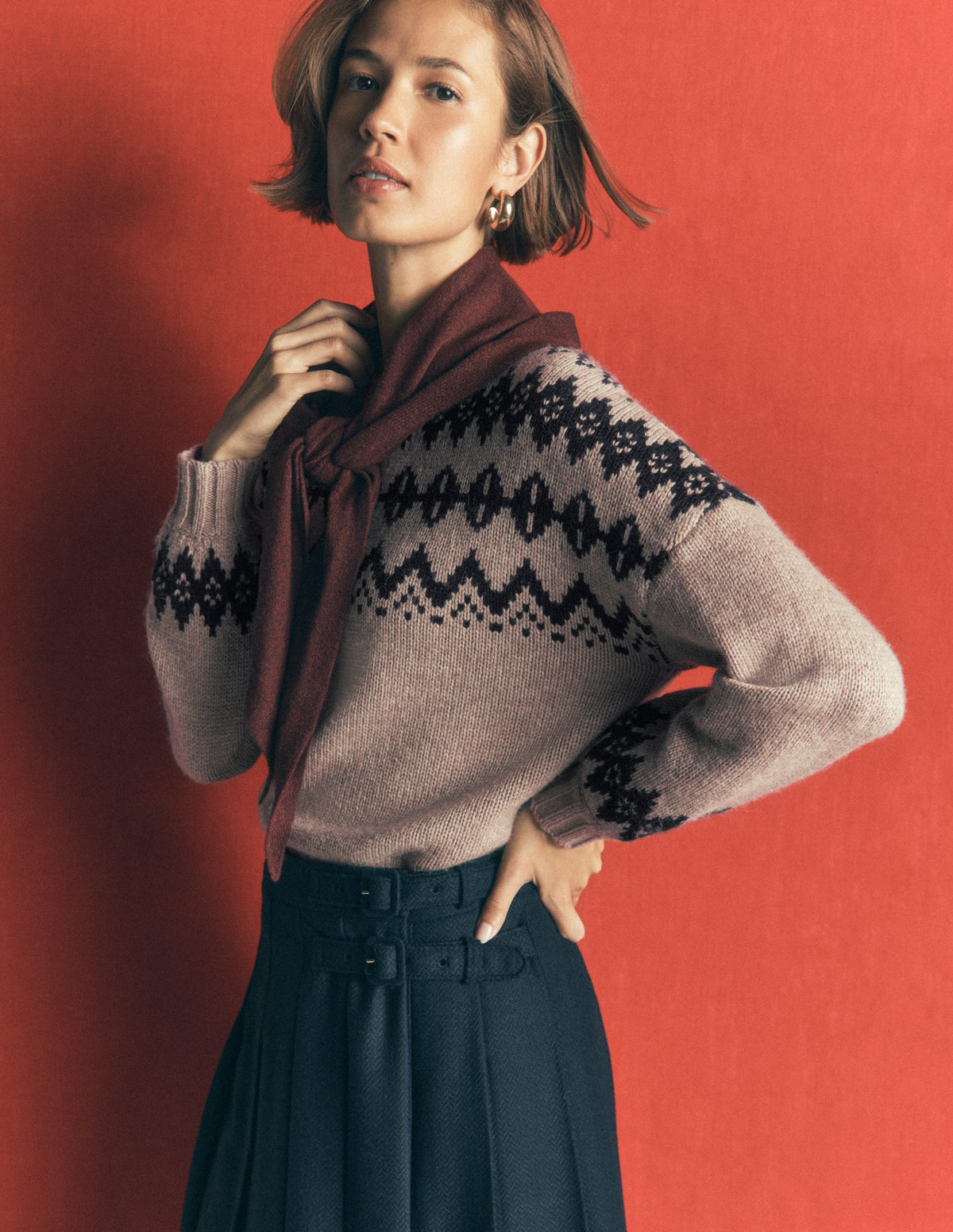 Chunky Fair Isle Jumper-Chinchilla Melange, Fair Isle-4